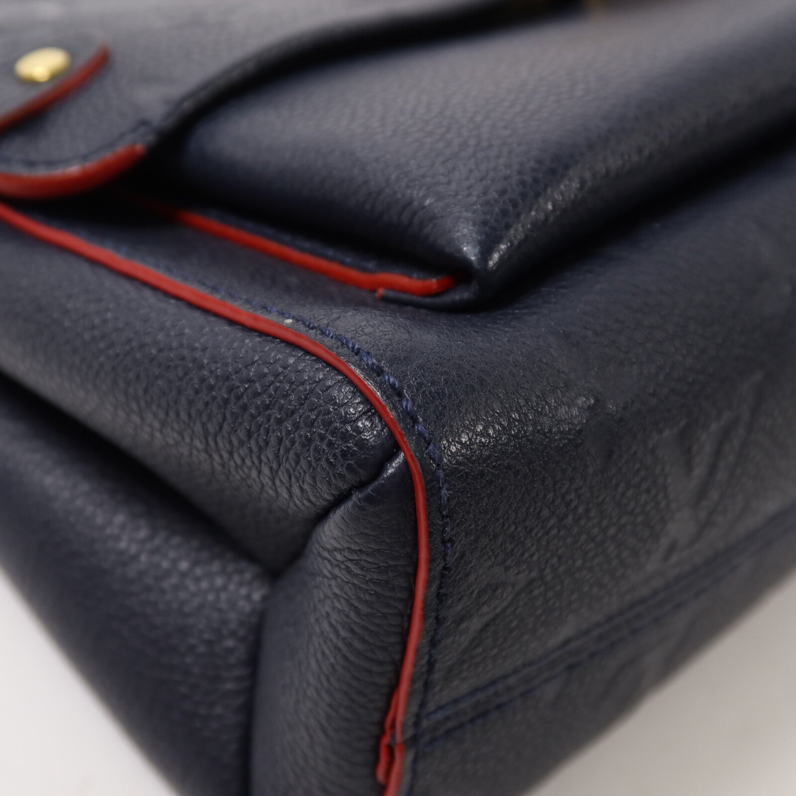 LOUIS VUITTON Monogram Empreinte Vavin PM鏈帶肩背袋深藍色