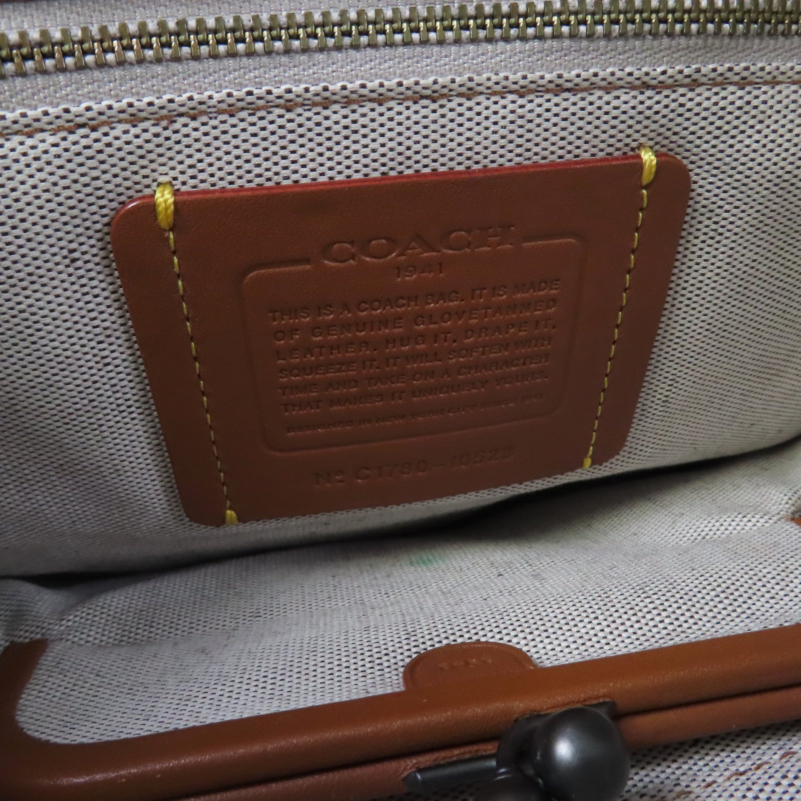 COACH 牛皮皮革Shoulder Bag手挽肩背兩用袋黃色