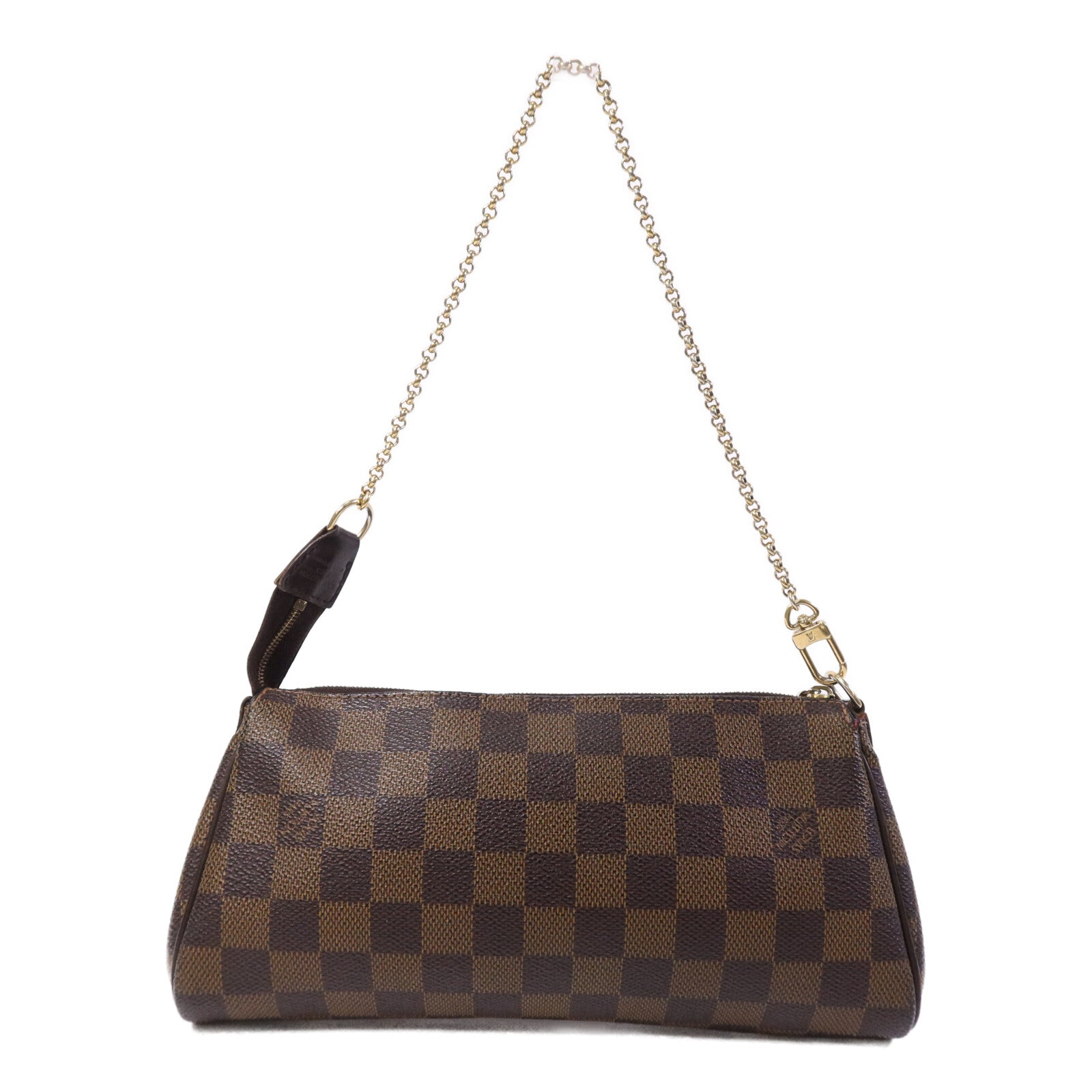 LOUIS VUITTON Damier Eva金扣鏈帶肩背袋