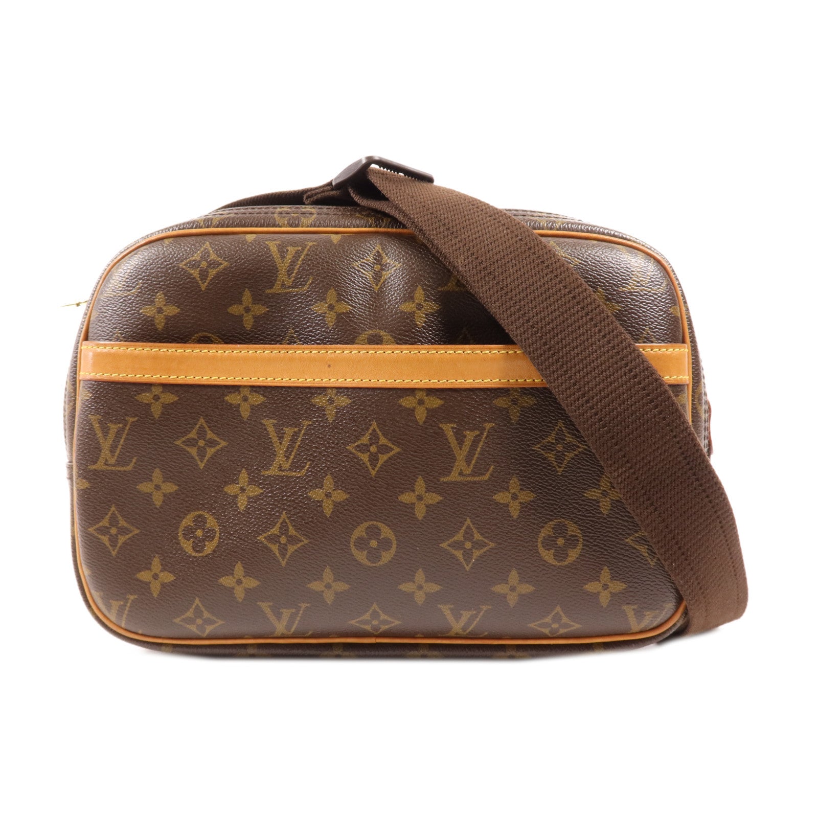 LOUIS VUITTON Monogram Reporter PM金扣肩背袋