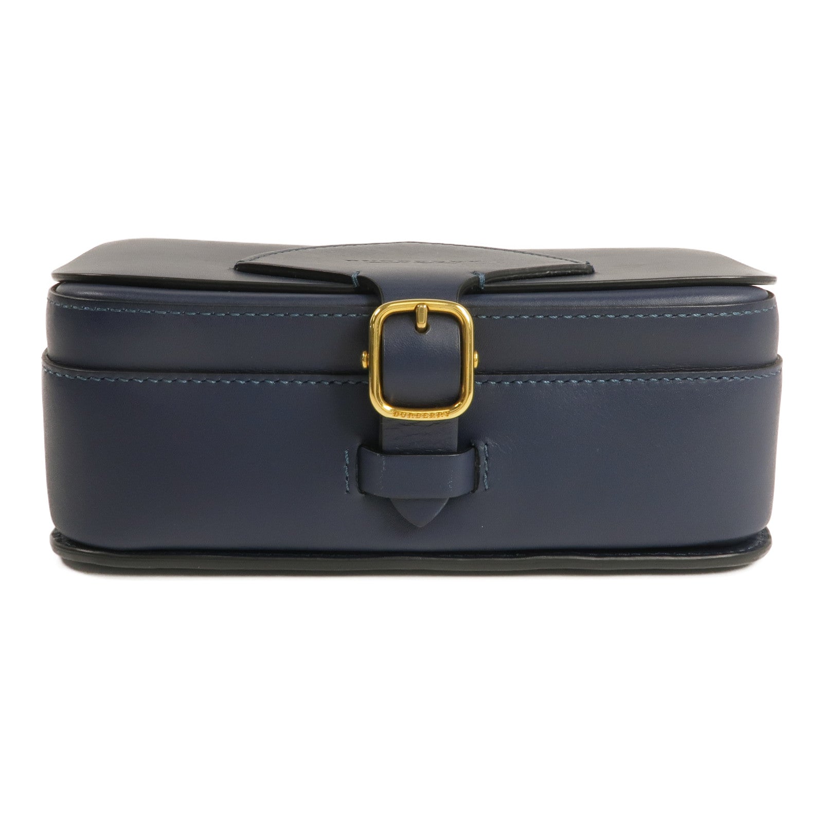 BURBERRY 牛皮皮革Square Satchel金扣肩背袋