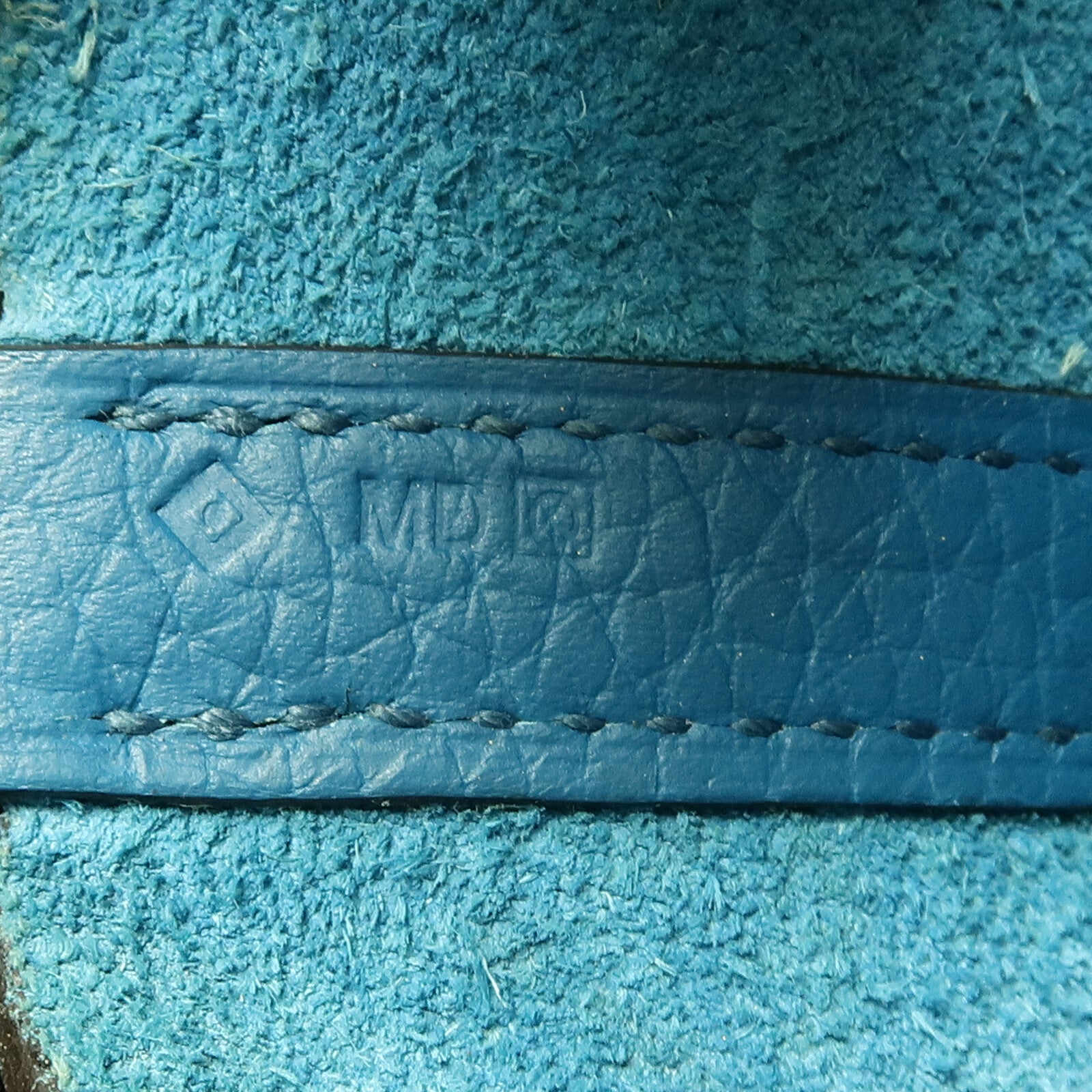 HERMES Clemence皮革Picotin PM手挽袋Blue Colvert