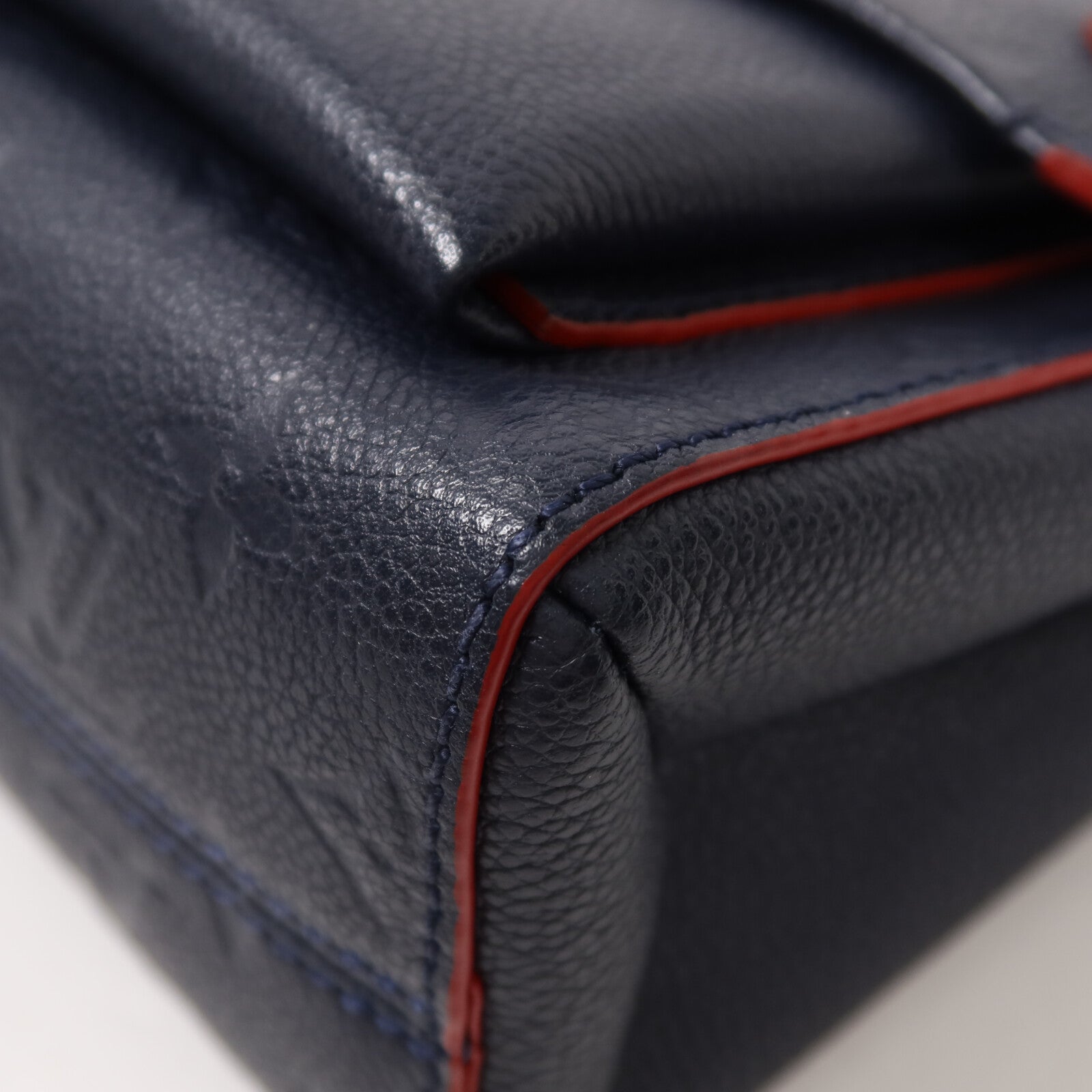 LOUIS VUITTON Monogram Empreinte Vavin PM鏈帶肩背袋深藍色