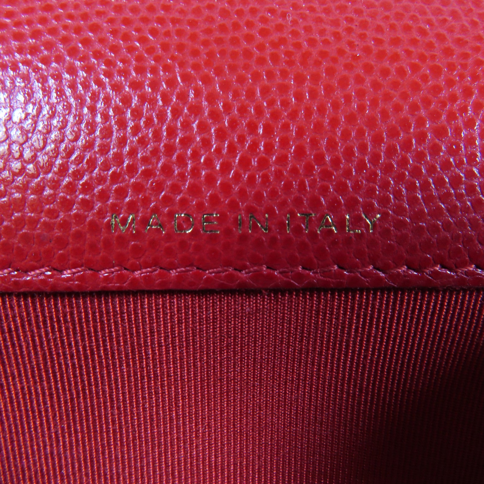CHANEL 菱格Caviar皮革Card Case金扣卡片套紅色