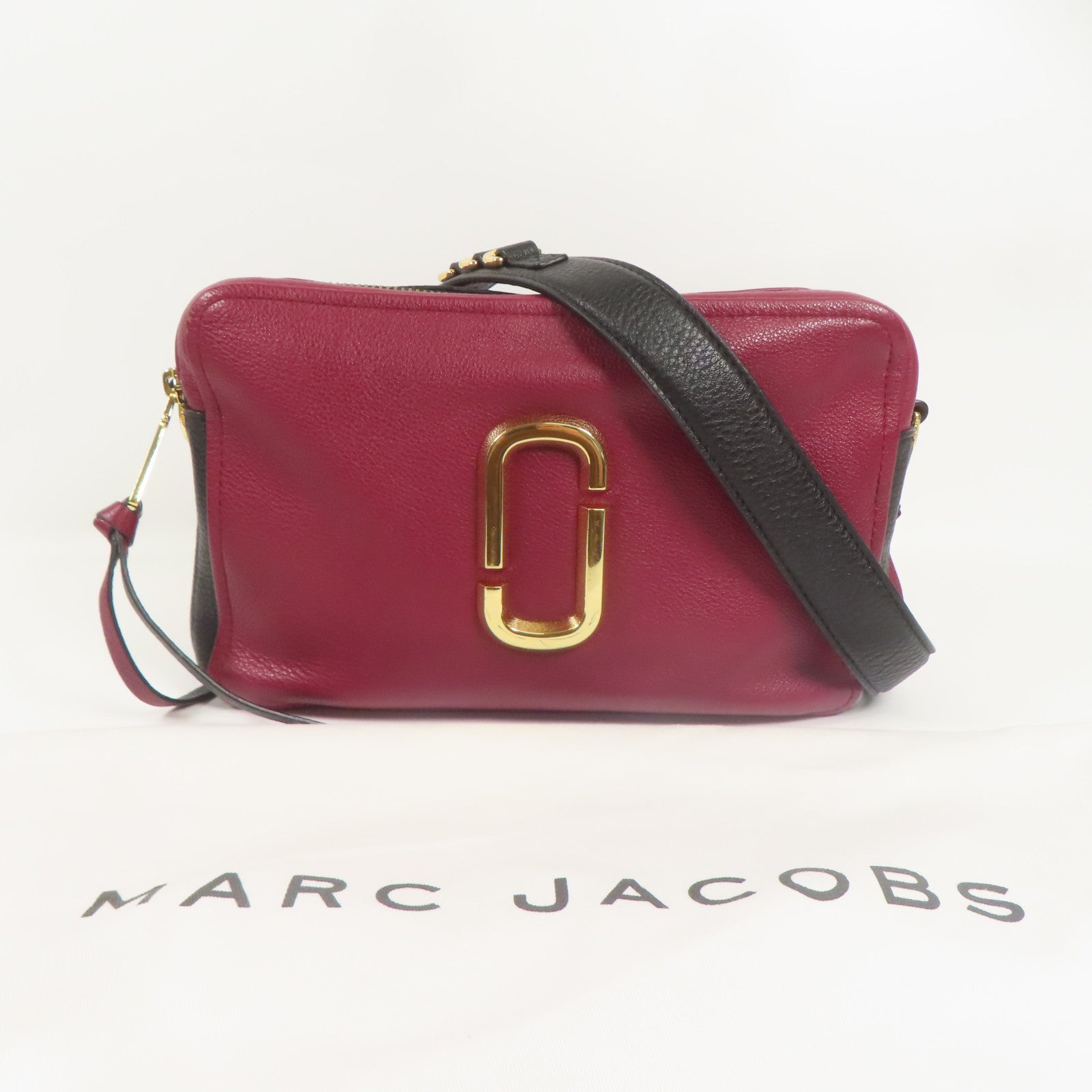 MARC JACOBS 牛皮皮革Shoudler Bag金扣肩背袋