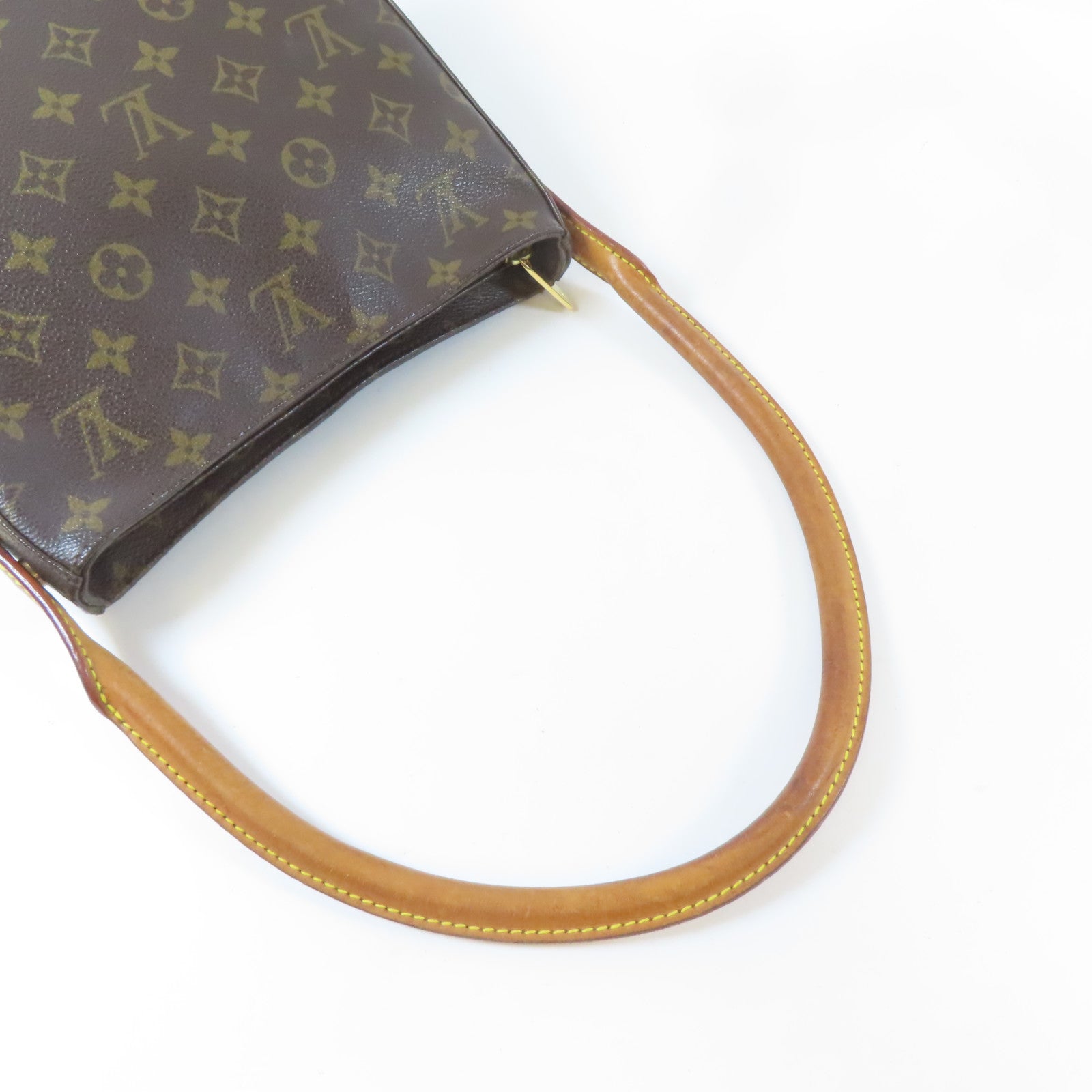 LOUIS VUITTON Monogram Looping MM金扣肩背袋啡色