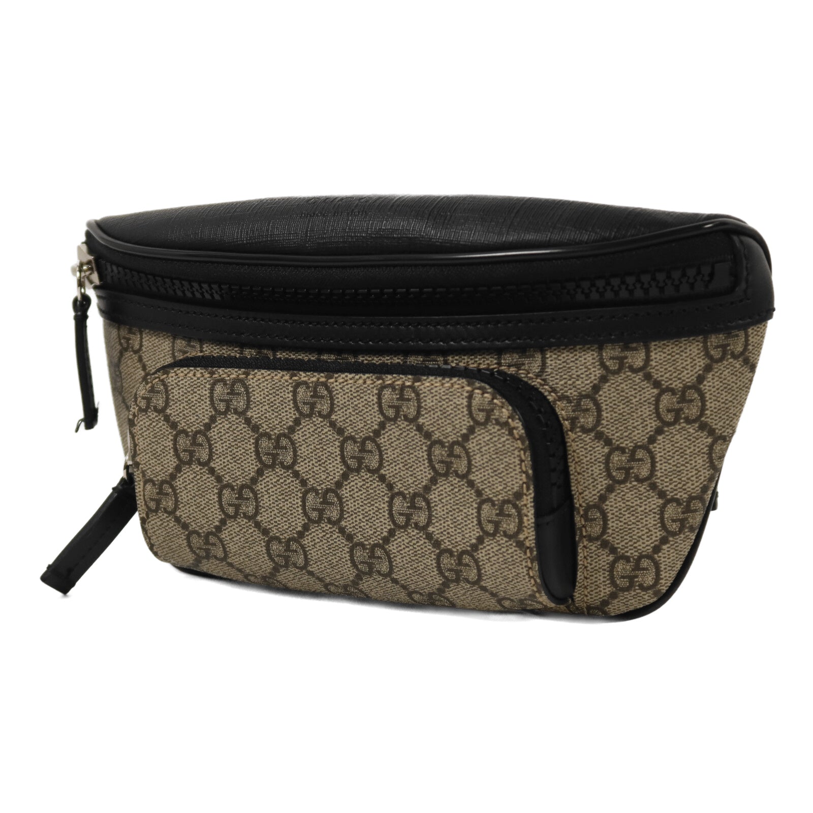 GUCCI 塗層帆布Waist Bag銀扣腰包