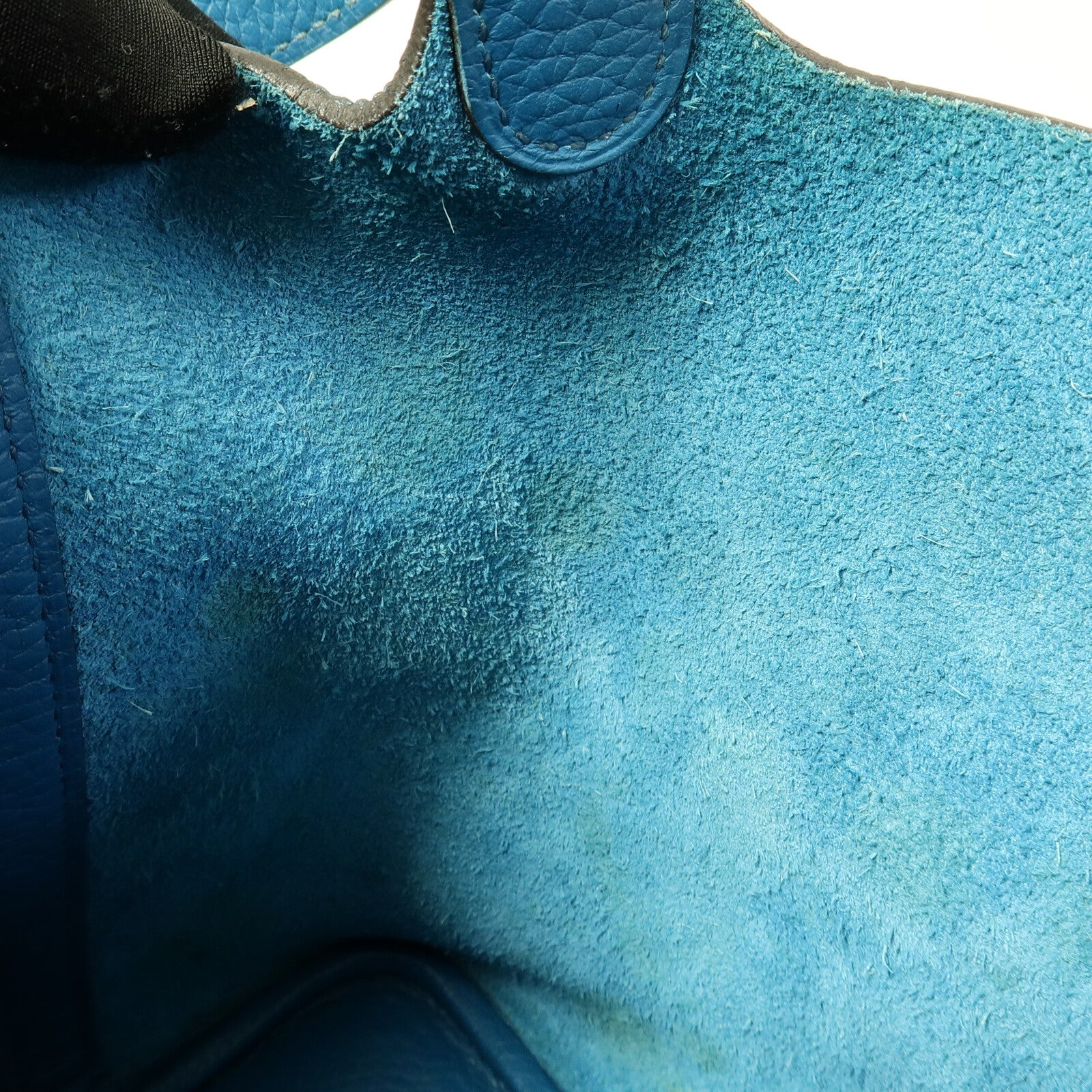 HERMES Clemence皮革Picotin PM手挽袋Blue Colvert