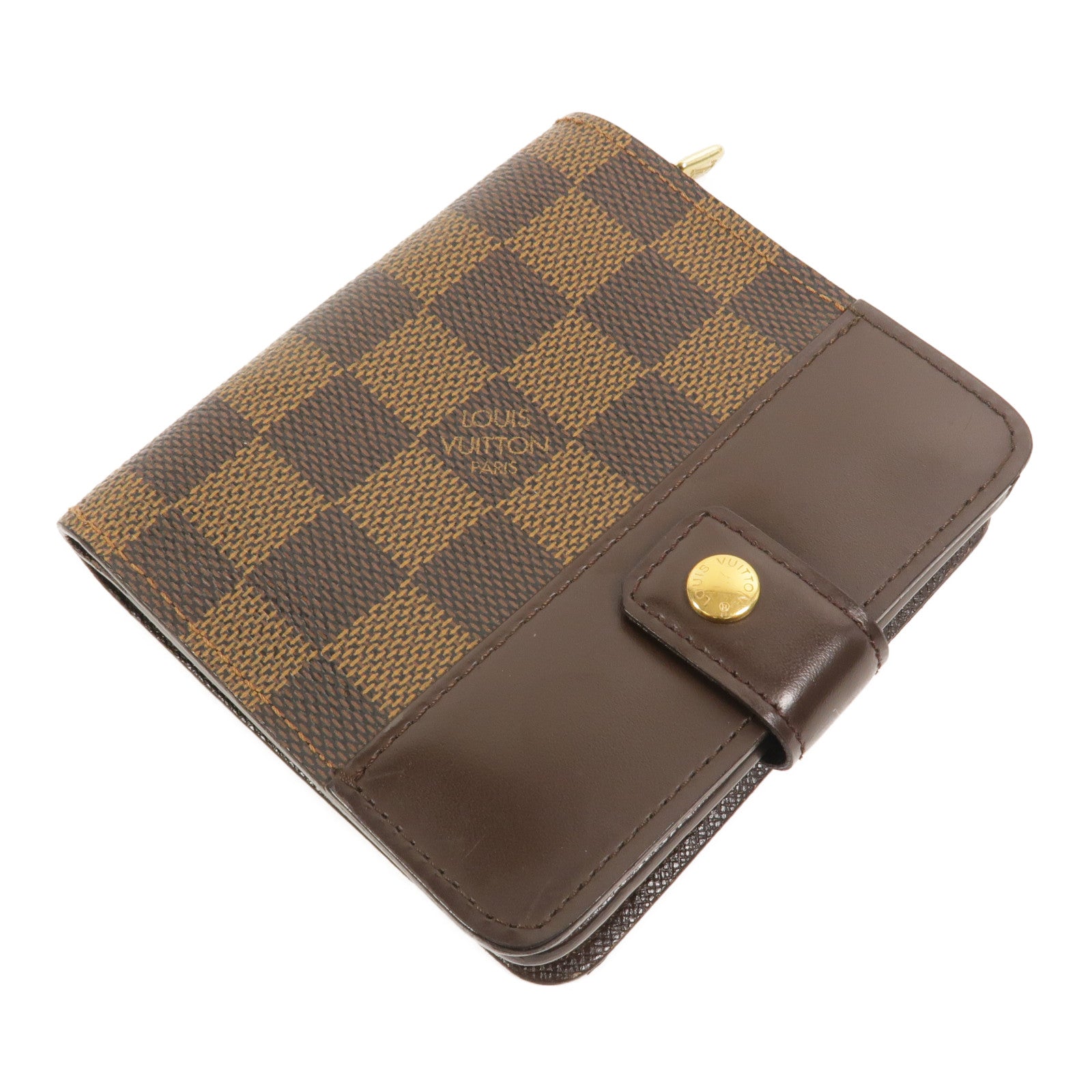 LOUIS VUITTON Damier Ebene Compact Zip Wallet錢包