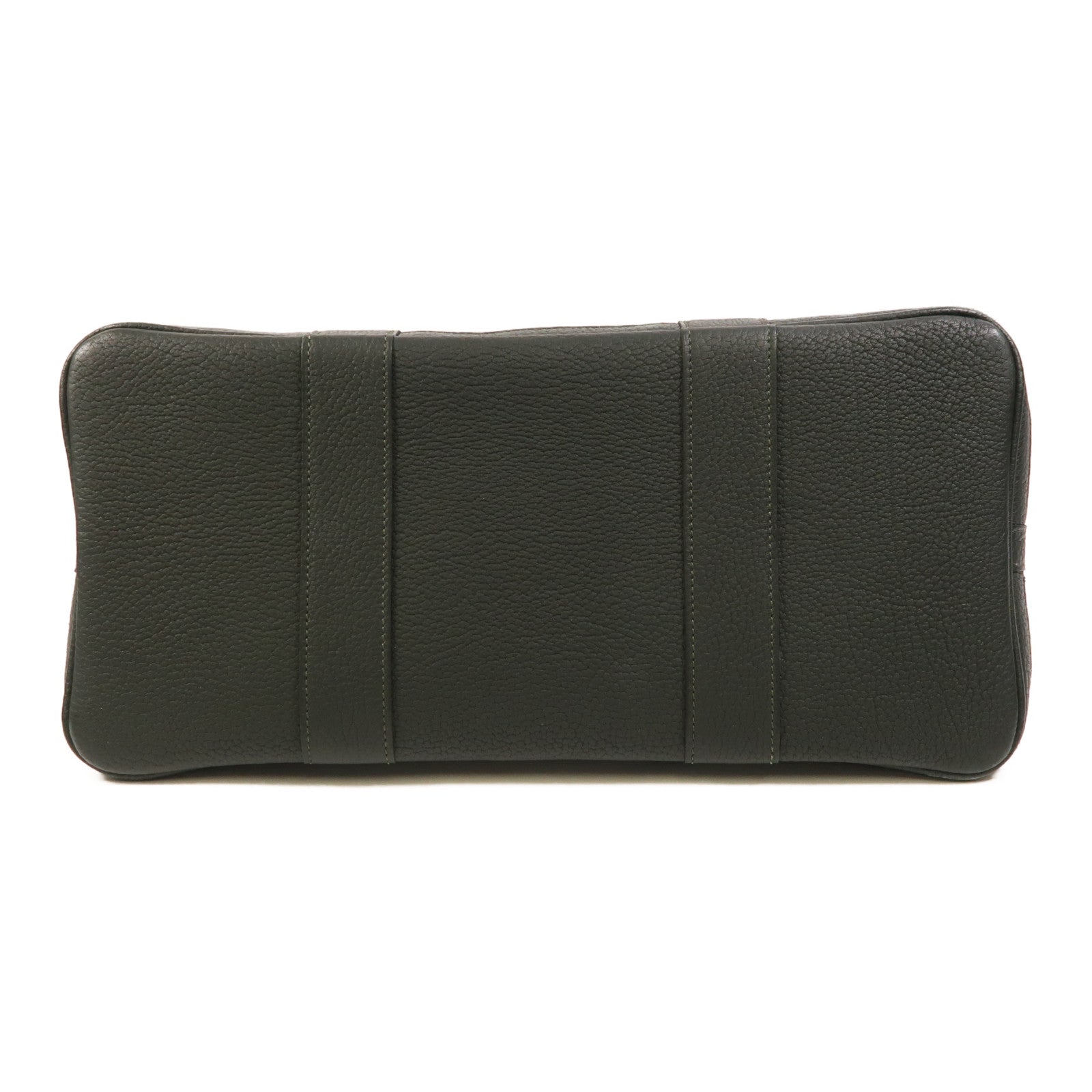 HERMES 帆布GardenParty Pocket銀扣手挽肩背兩用袋Vert Foce
