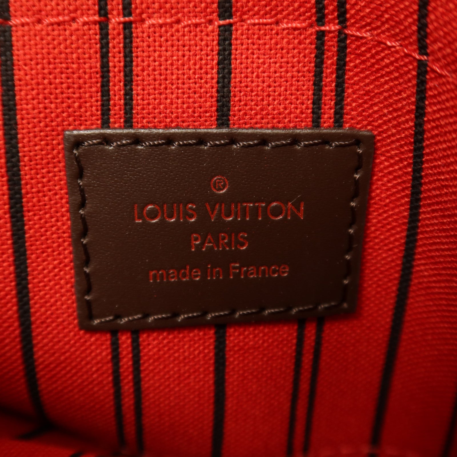 LOUIS VUITTON Damier Neverfull PM金扣手挽袋