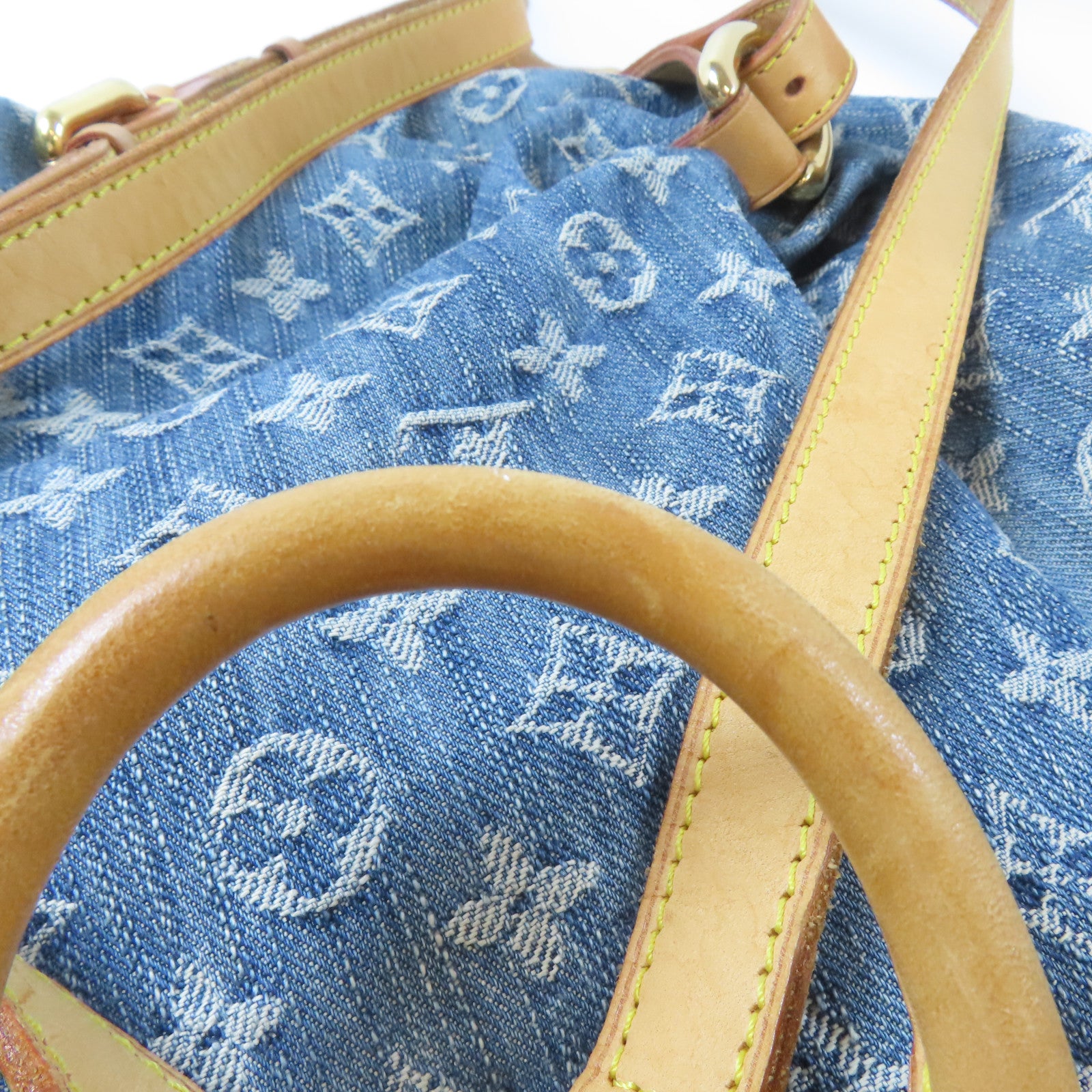 LOUIS VUITTON Monogram Denim Sac a Dos GM金扣背包藍色