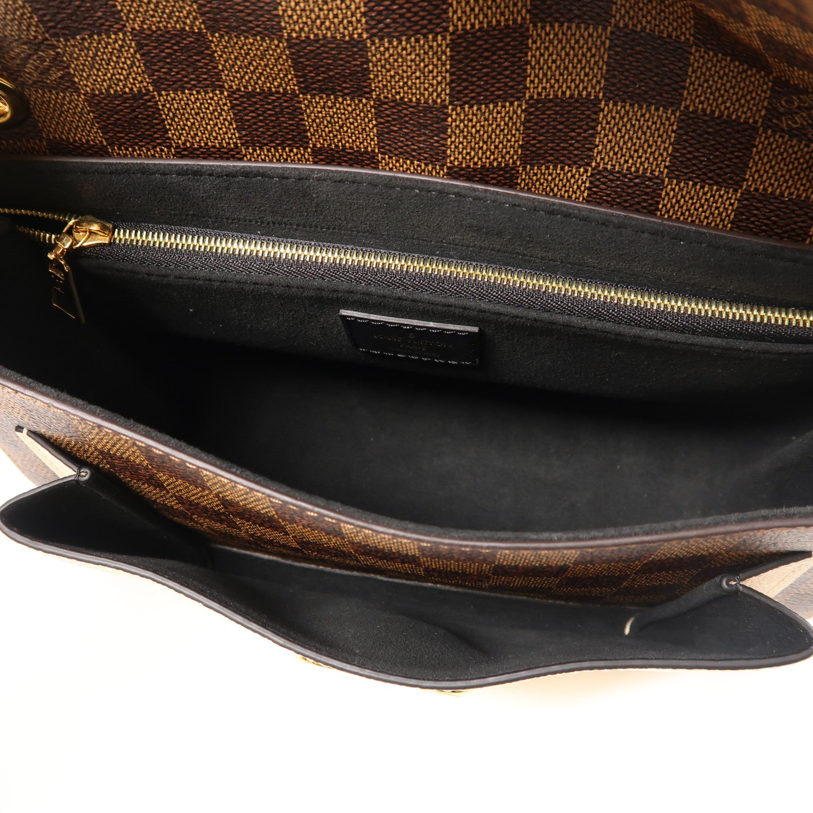 LOUIS VUITTON Damier Vavin PM金扣鏈帶肩背袋