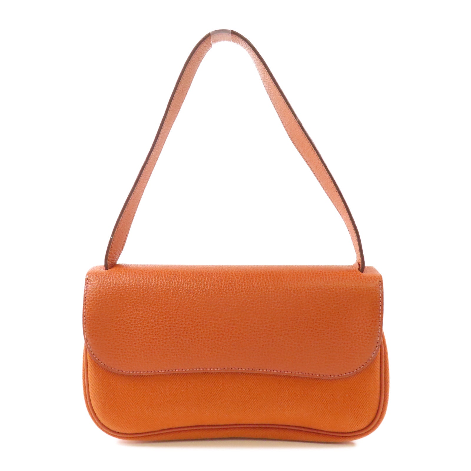 HERMES 【激減優惠】帆布/牛皮皮革Sac Colorado銀扣肩背袋