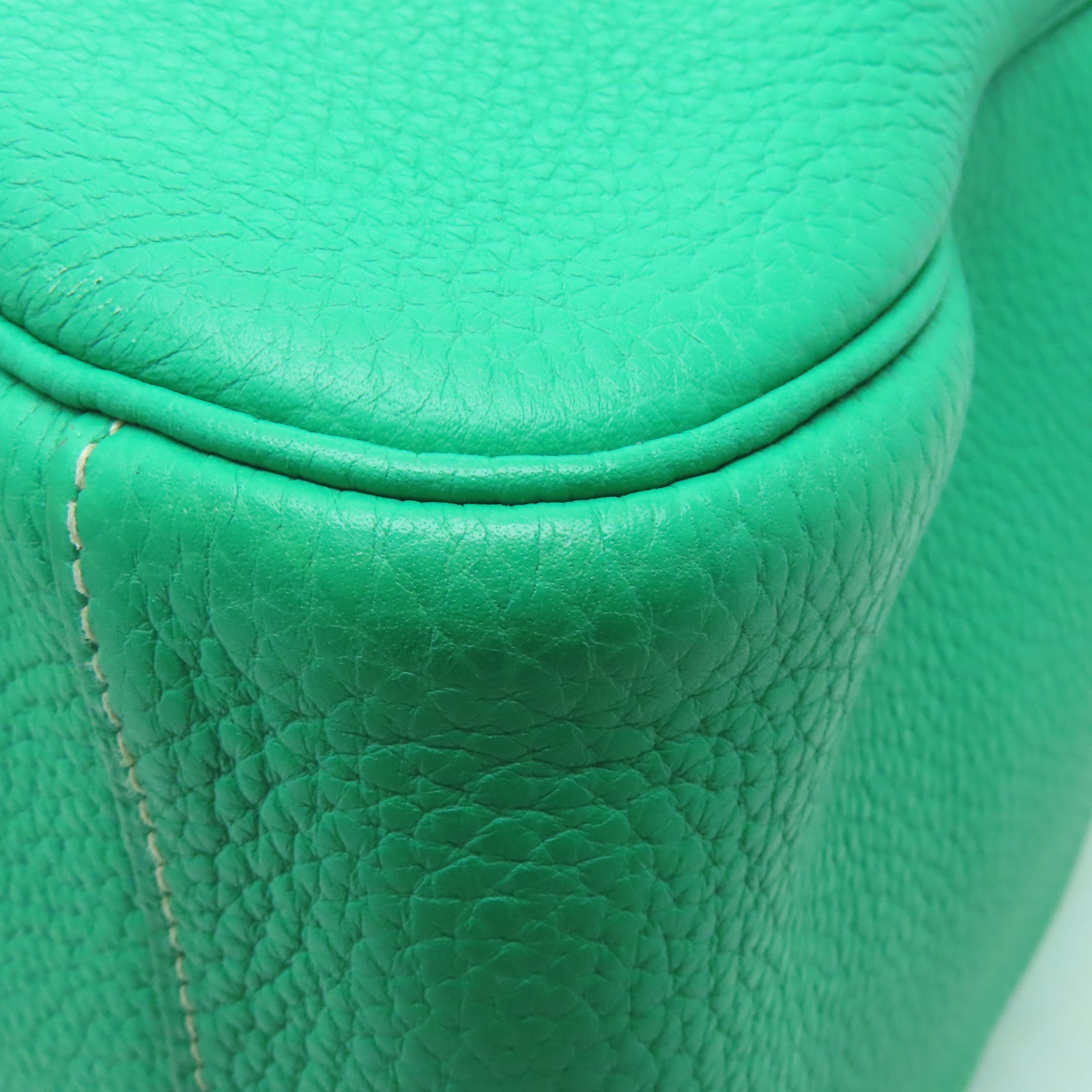 HERMES 【激減優惠】Clemence皮革Lindy 34銀扣手挽肩背兩用袋Menthe/Gris Tourterelle綠色