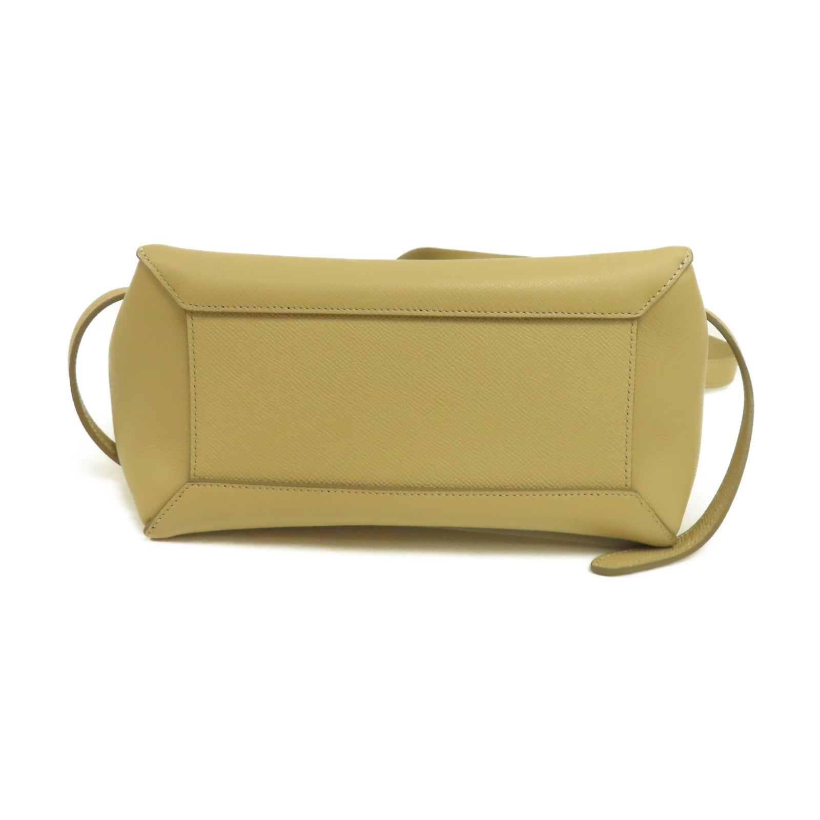 CELINE 牛皮皮革Micro Belt Bag金扣手挽肩背兩用袋米色