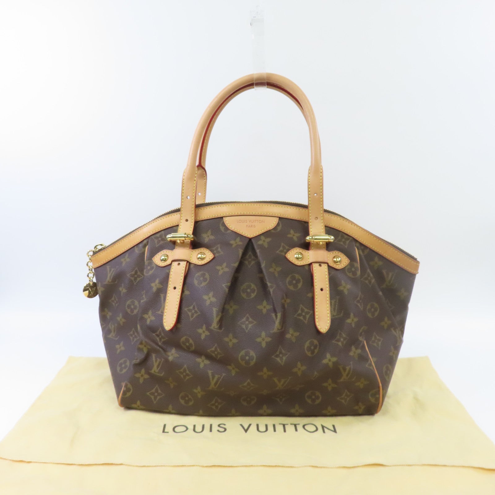LOUIS VUITTON Monogram Tivoli GM金扣手挽袋啡色