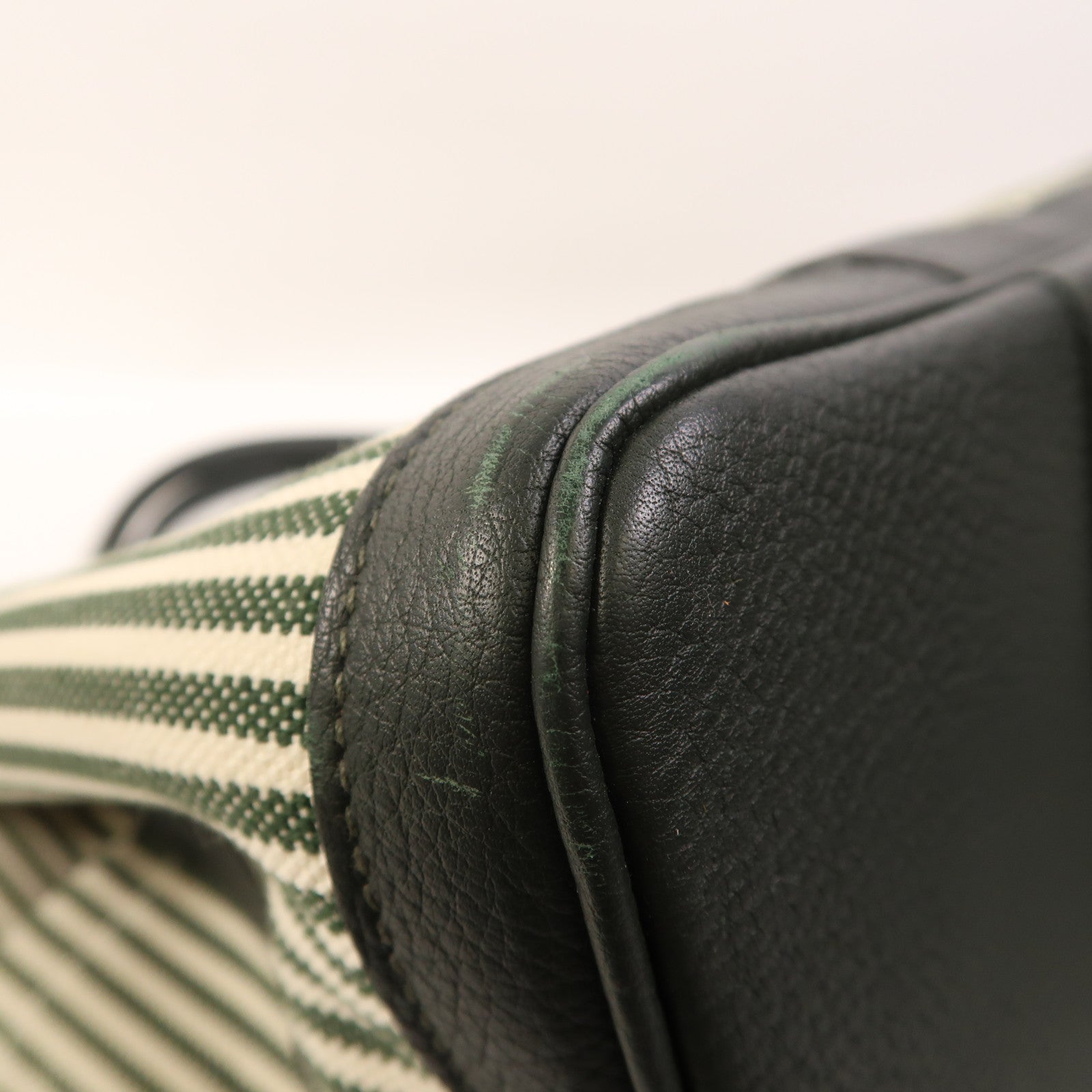 HERMES 帆布GardenParty Pocket銀扣手挽肩背兩用袋Vert Foce