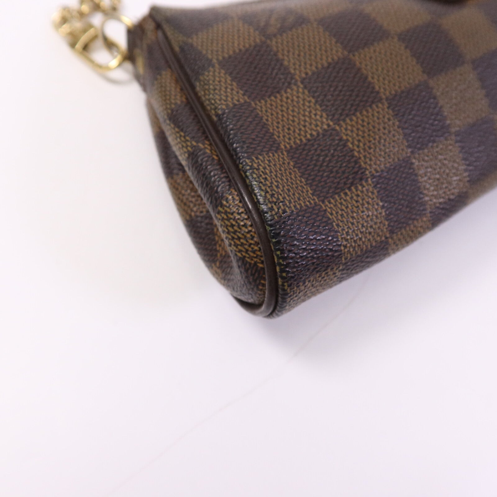 LOUIS VUITTON Damier Eva金扣鏈帶肩背袋