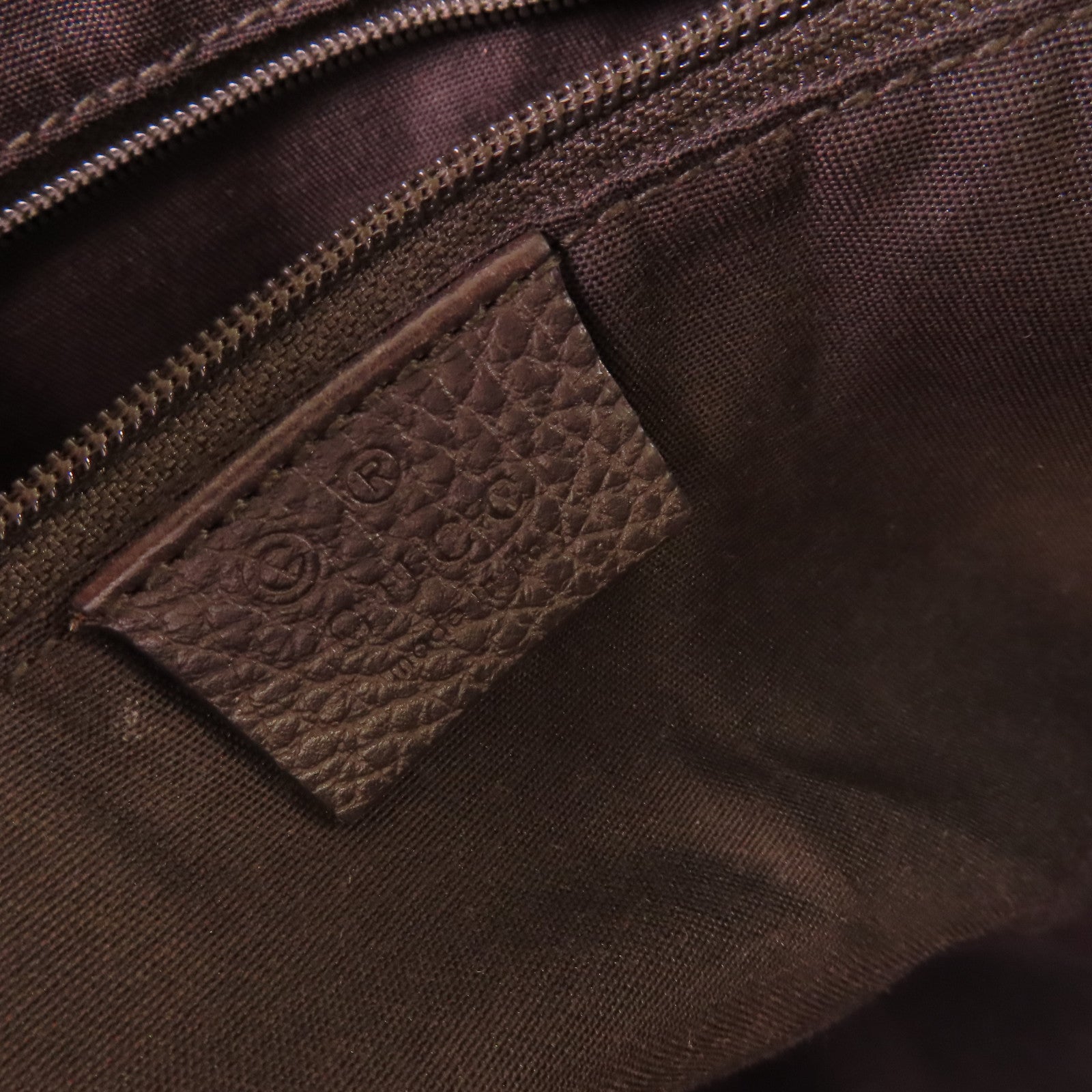 GUCCI 【激減優惠】塗層帆布Shoulder Bag金扣肩背袋啡色