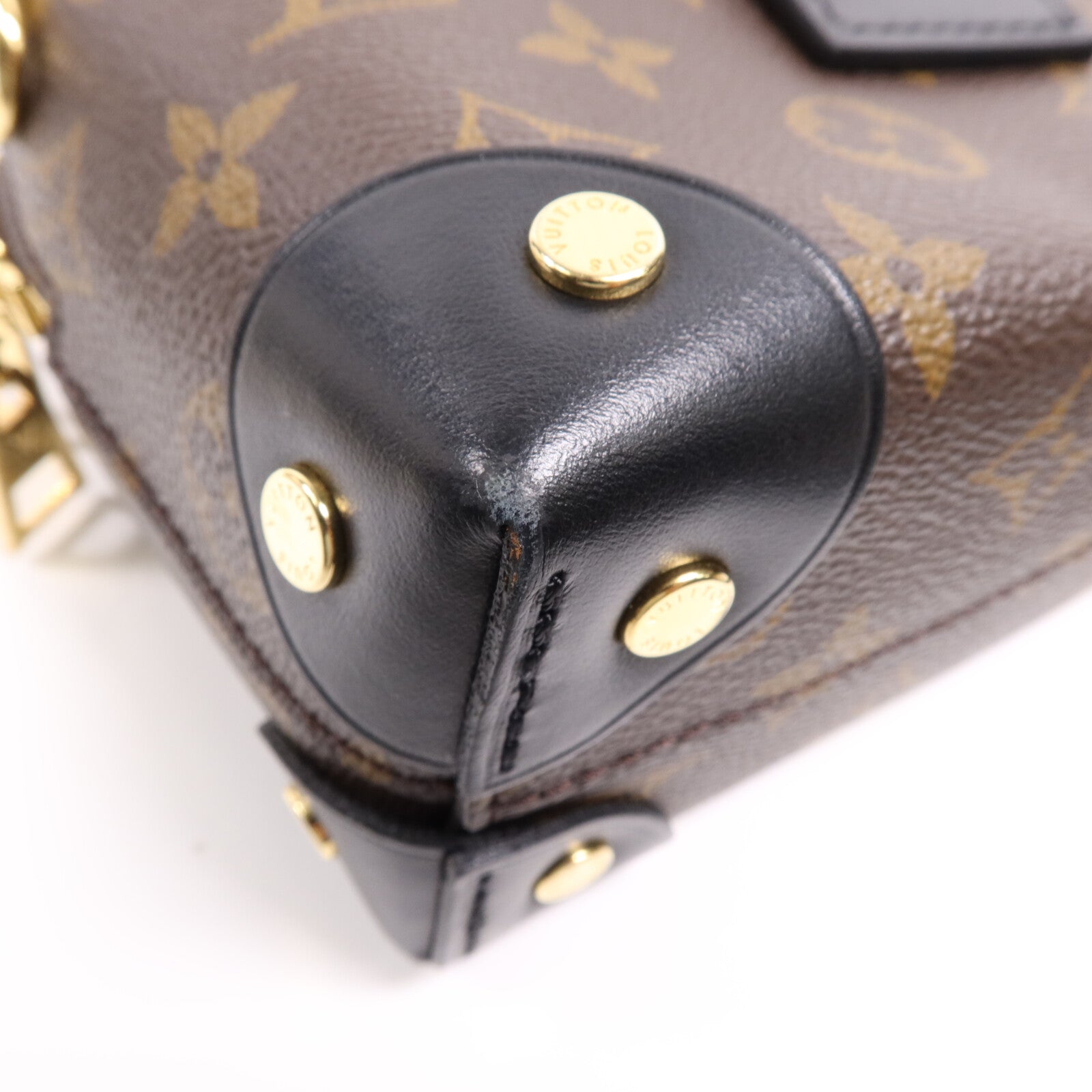 LOUIS VUITTON Monogram Petite Malle Souple金扣手挽肩背兩用袋