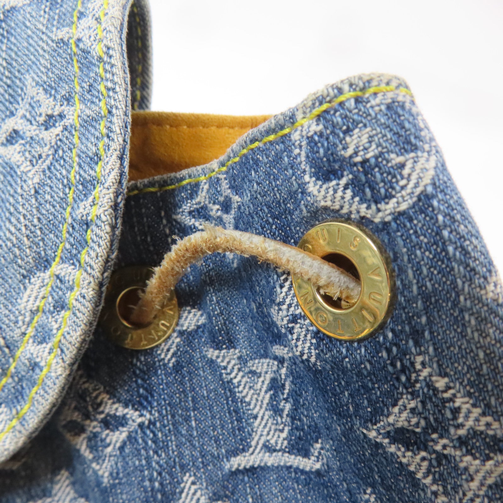 LOUIS VUITTON Monogram Denim Sac a Dos GM金扣背包藍色