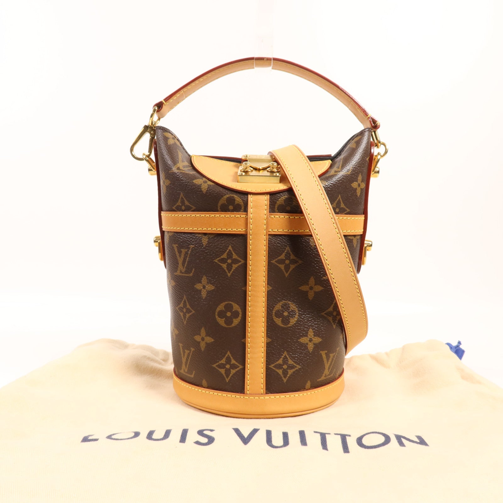 LOUIS VUITTON Monogram Duffle金扣手挽肩背兩用袋