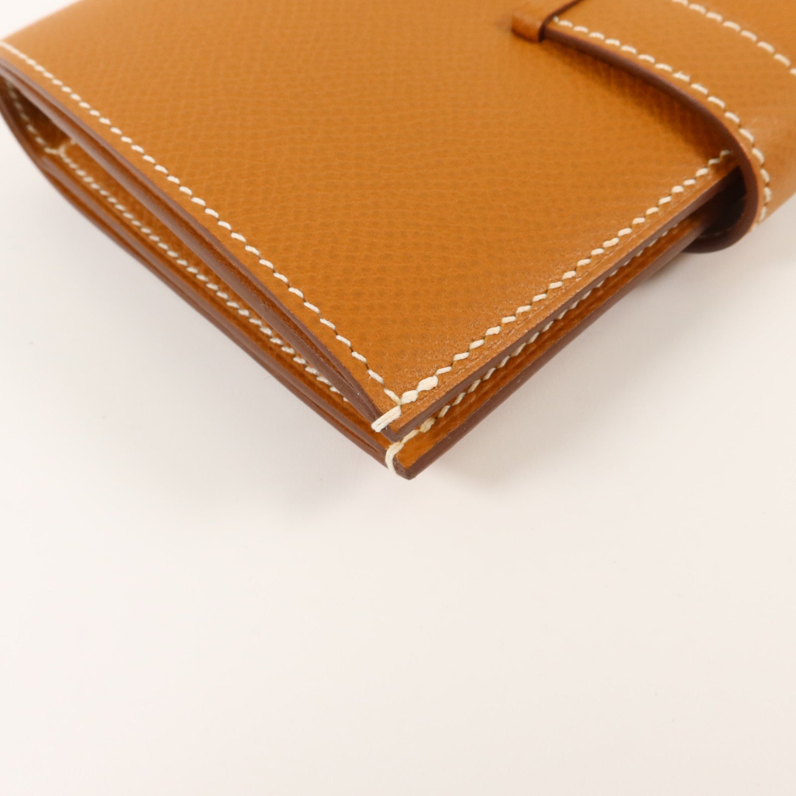 HERMES Epsom皮革Bearn Compact Wallet錢包Gold