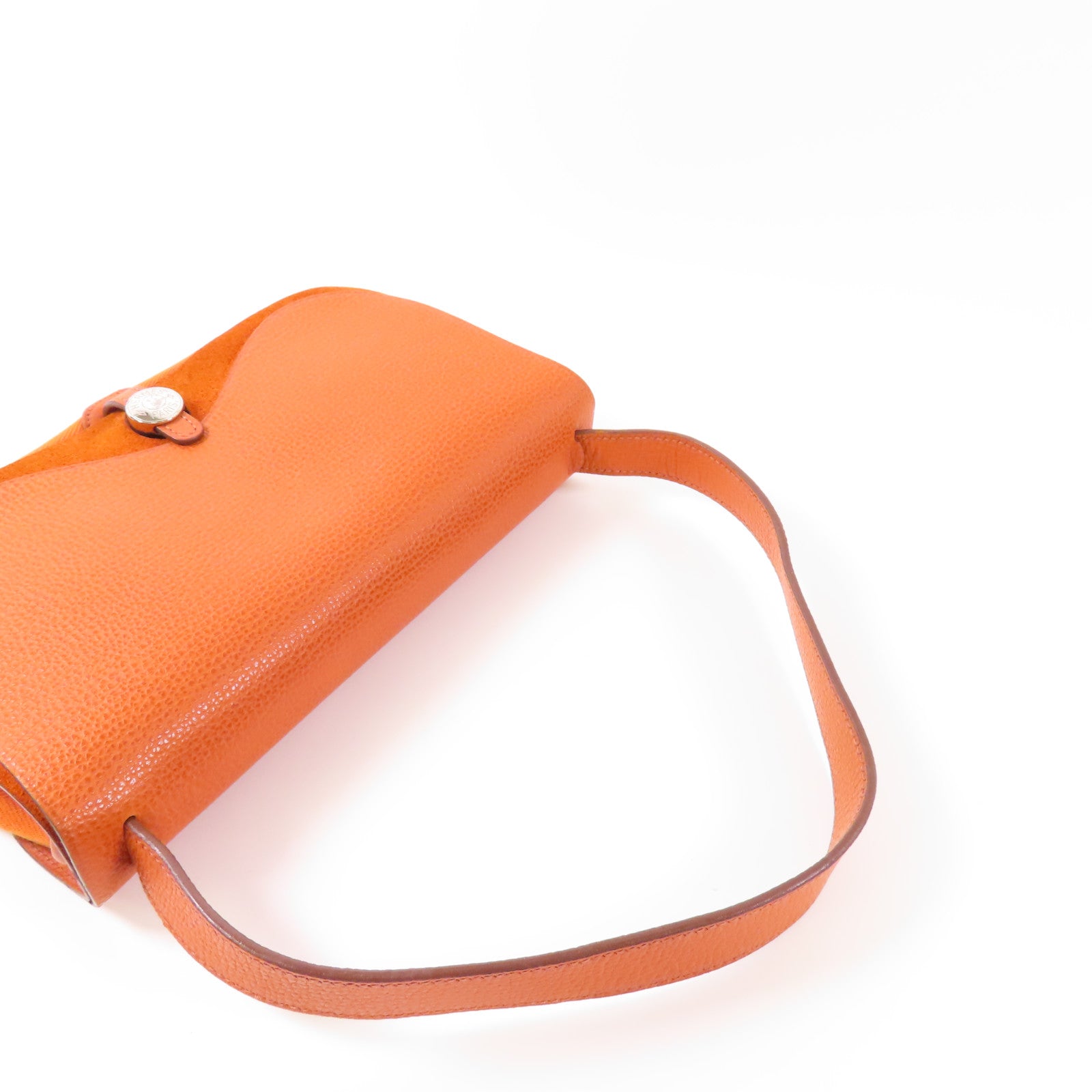 HERMES 【激減優惠】帆布/牛皮皮革Sac Colorado銀扣肩背袋