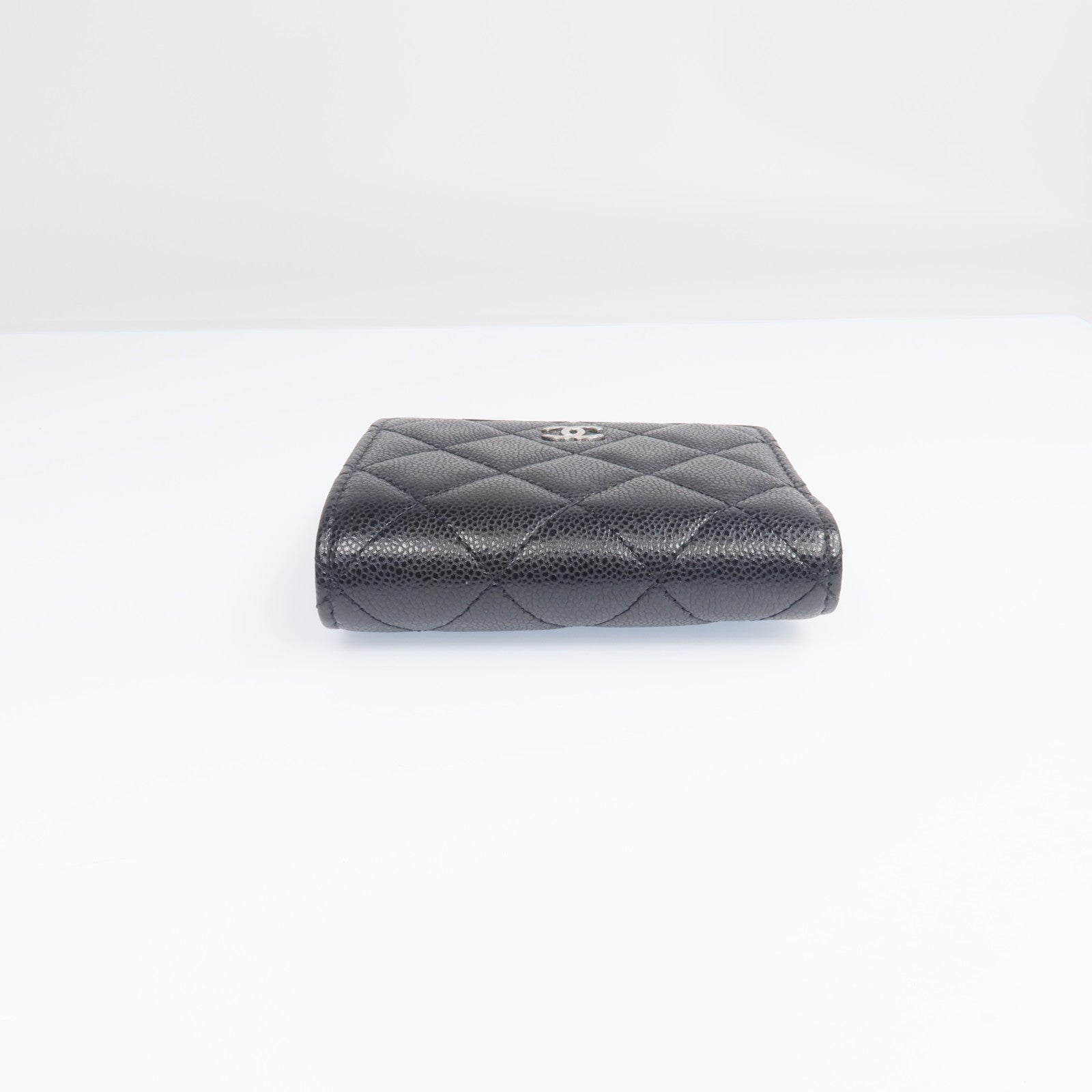 CHANEL 牛皮皮革Wallet銀扣錢包