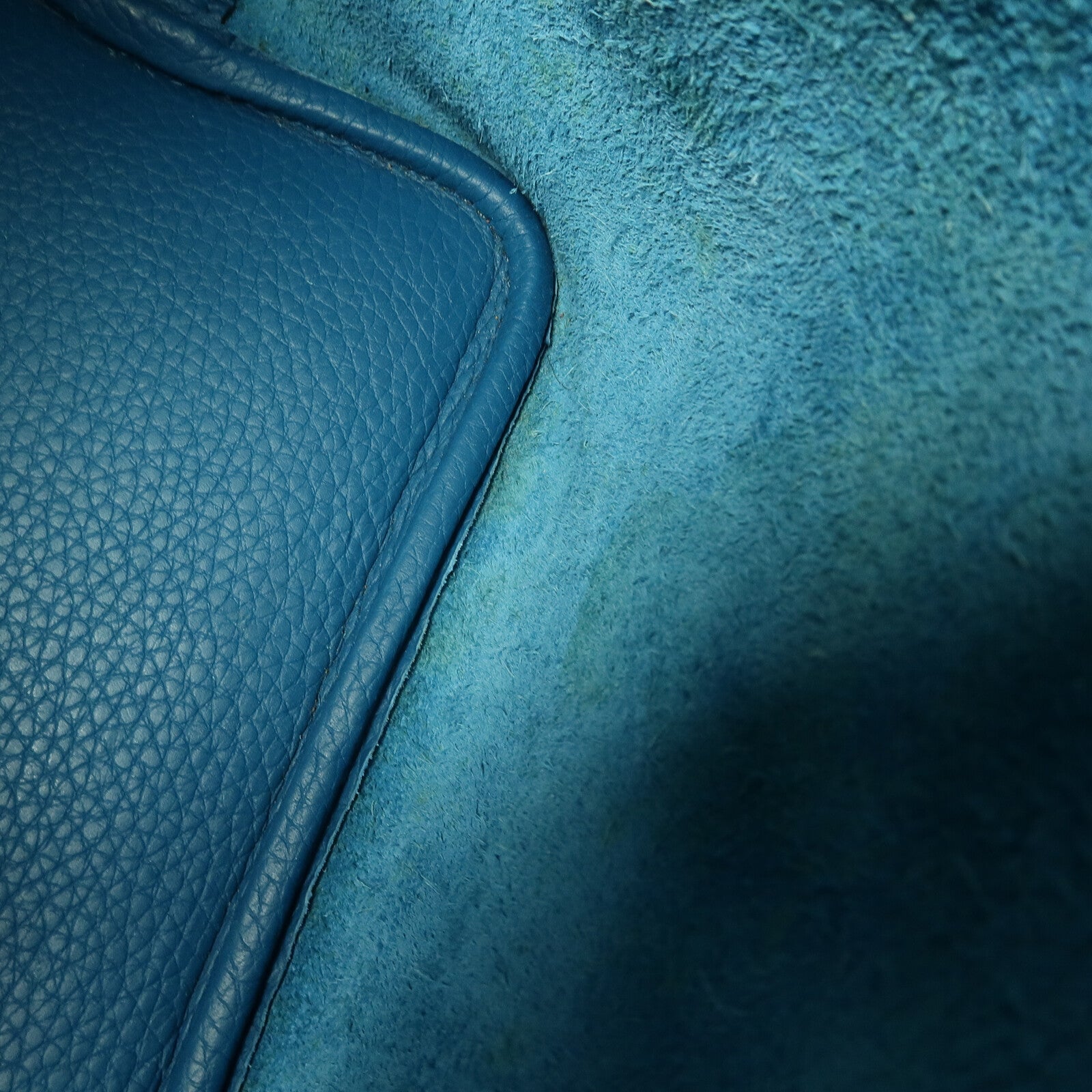 HERMES Clemence皮革Picotin PM手挽袋Blue Colvert