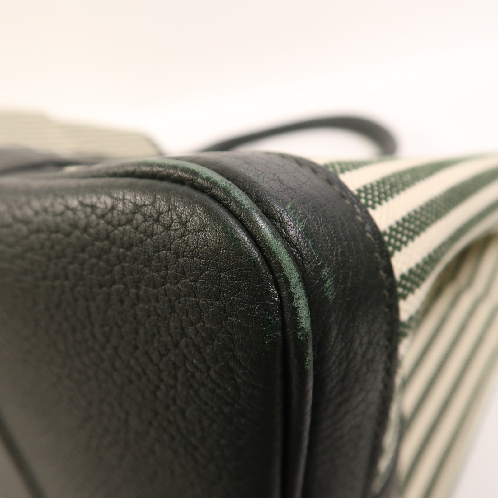 HERMES 帆布GardenParty Pocket銀扣手挽肩背兩用袋Vert Foce