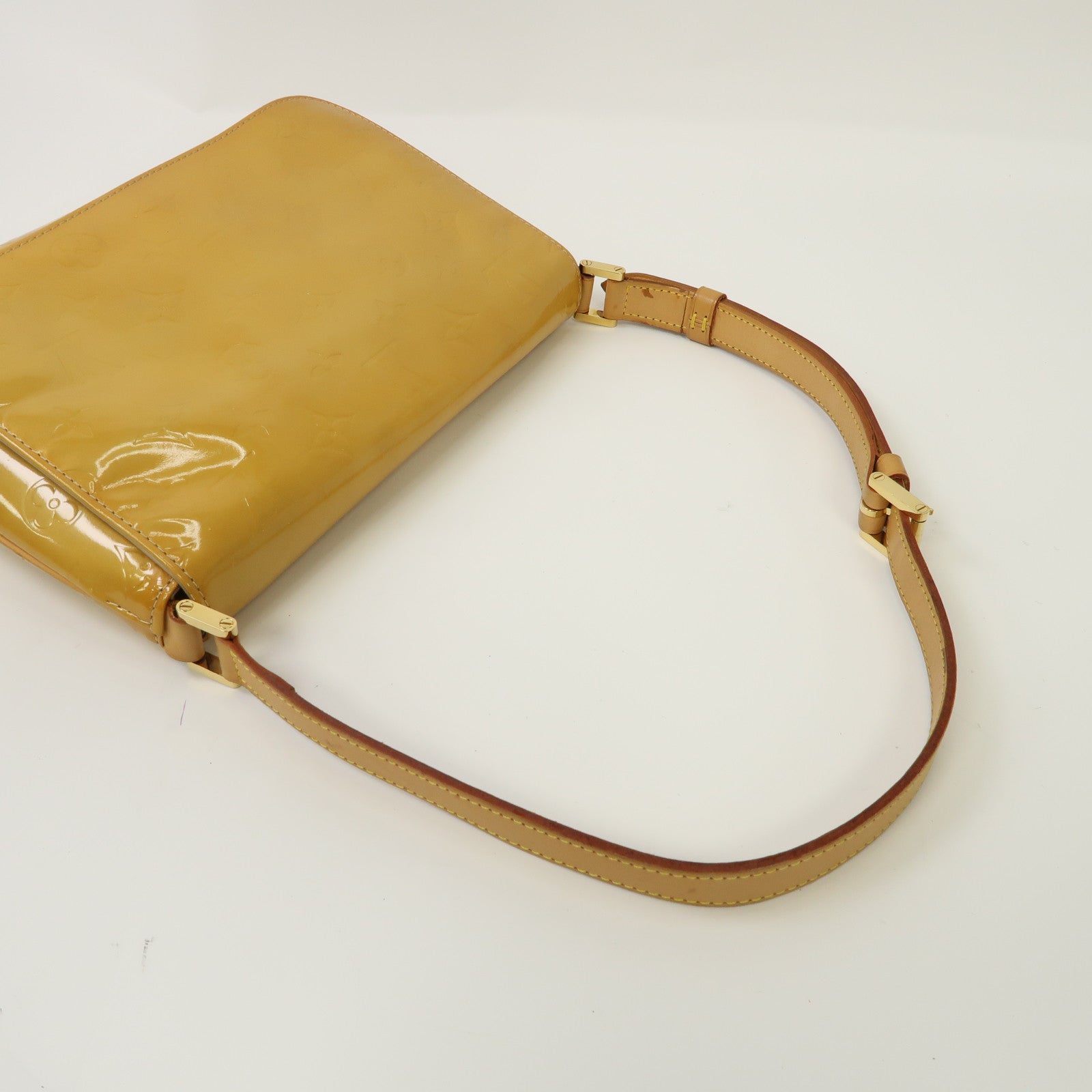 LOUIS VUITTON 【激減優惠】Monogram Vernis Thompson Street金扣肩背袋黃色