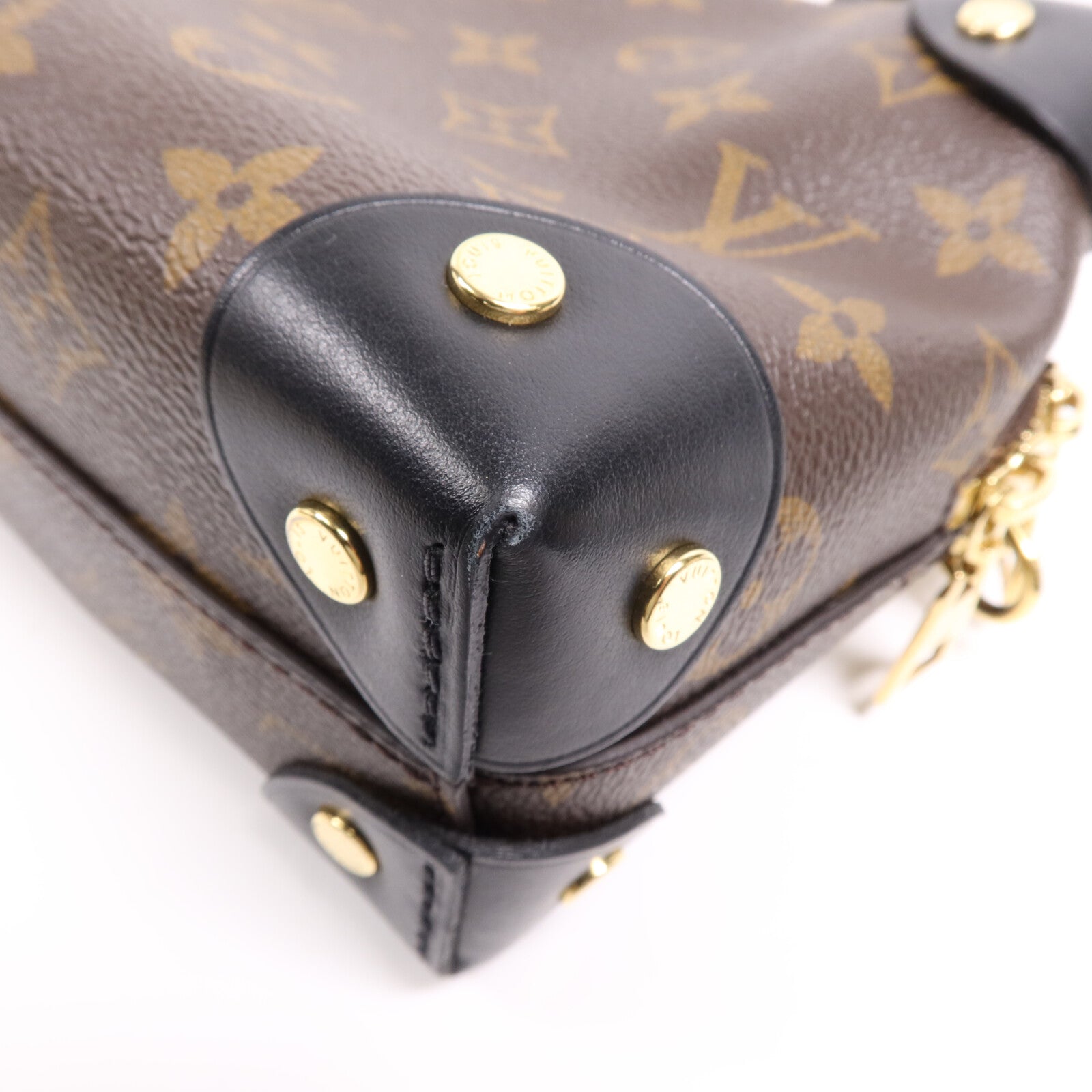 LOUIS VUITTON Monogram Petite Malle Souple金扣手挽肩背兩用袋