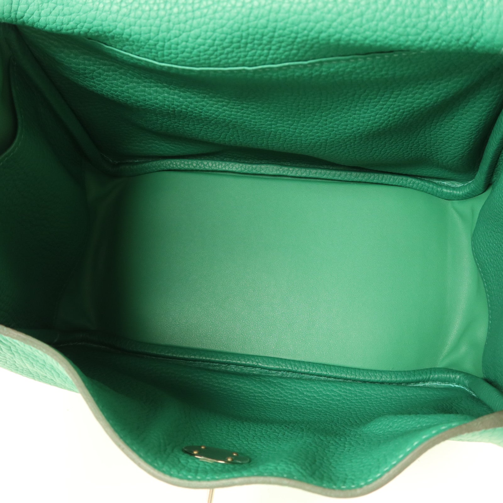 HERMES 【激減優惠】Clemence皮革Lindy 26銀扣手挽肩背兩用袋Vert Vertigo