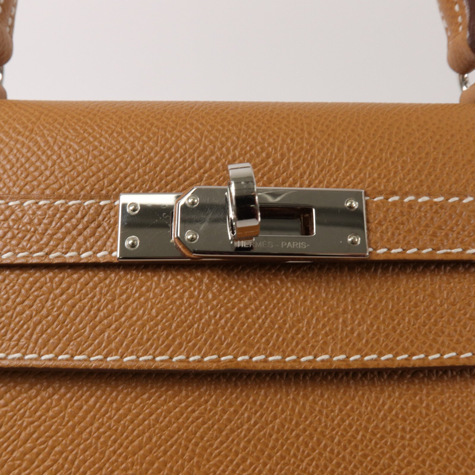 HERMES Epsom皮革Kelly 25手挽肩背兩用袋Gold