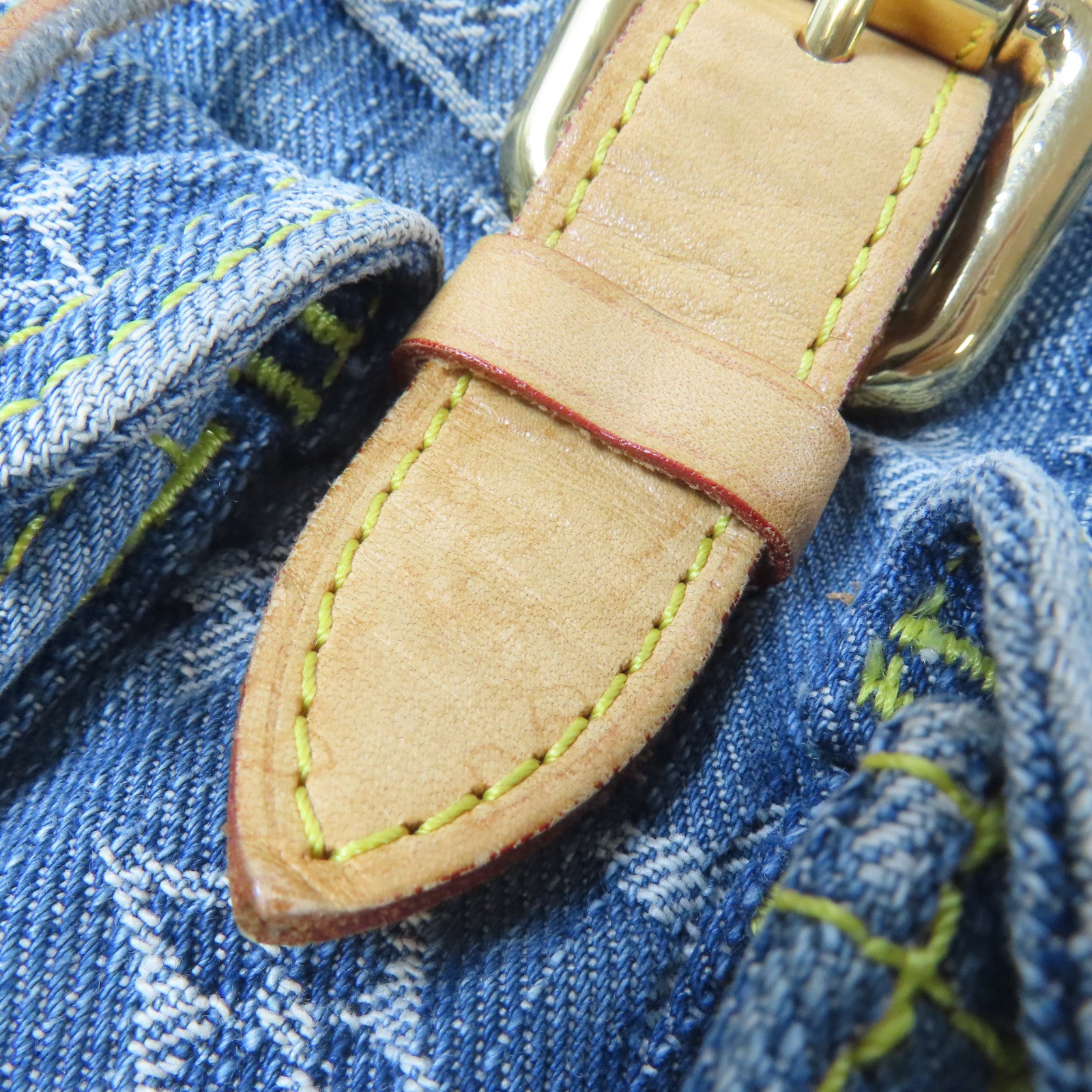 LOUIS VUITTON Monogram Denim Sac a Dos GM金扣背包藍色