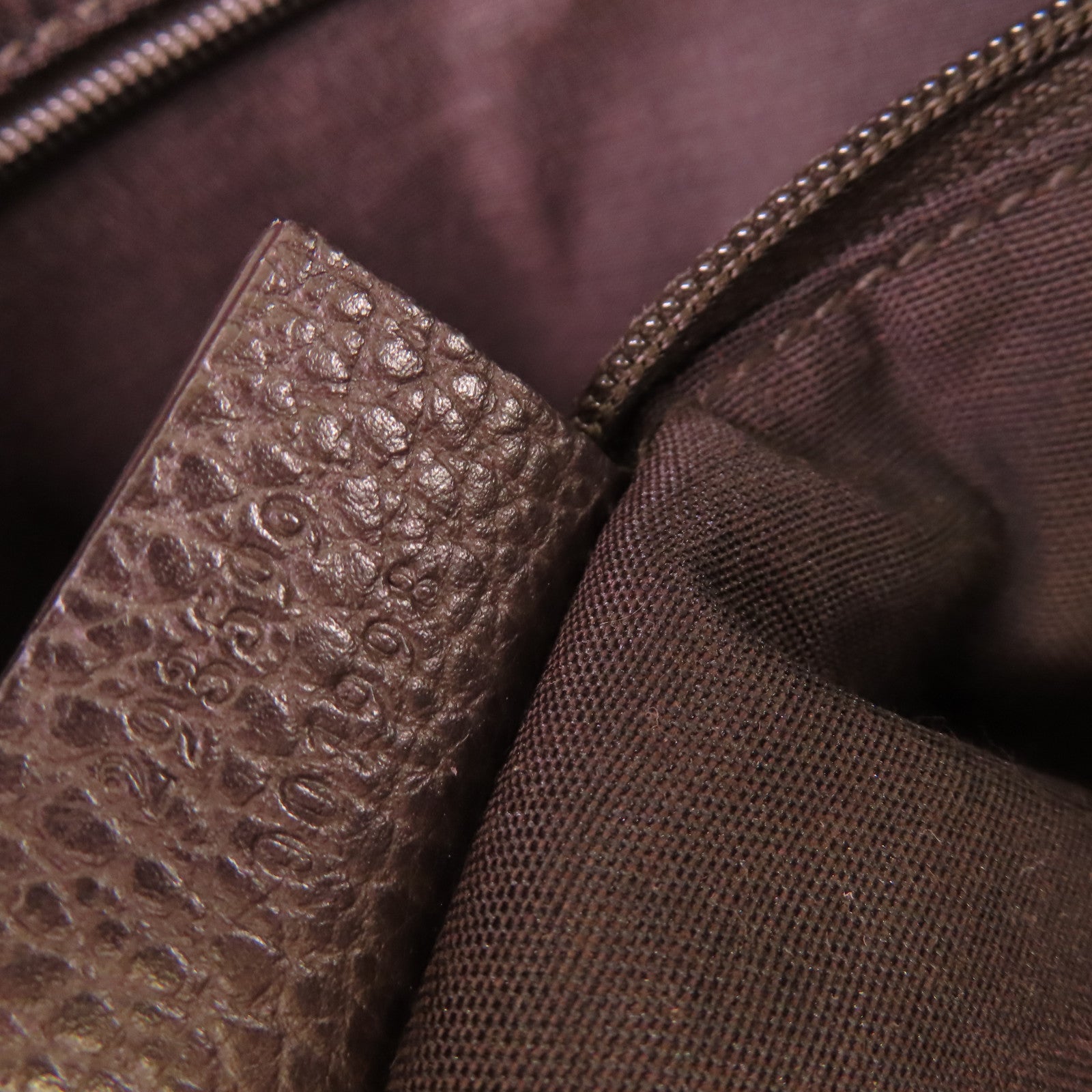 GUCCI 【激減優惠】塗層帆布Shoulder Bag金扣肩背袋啡色