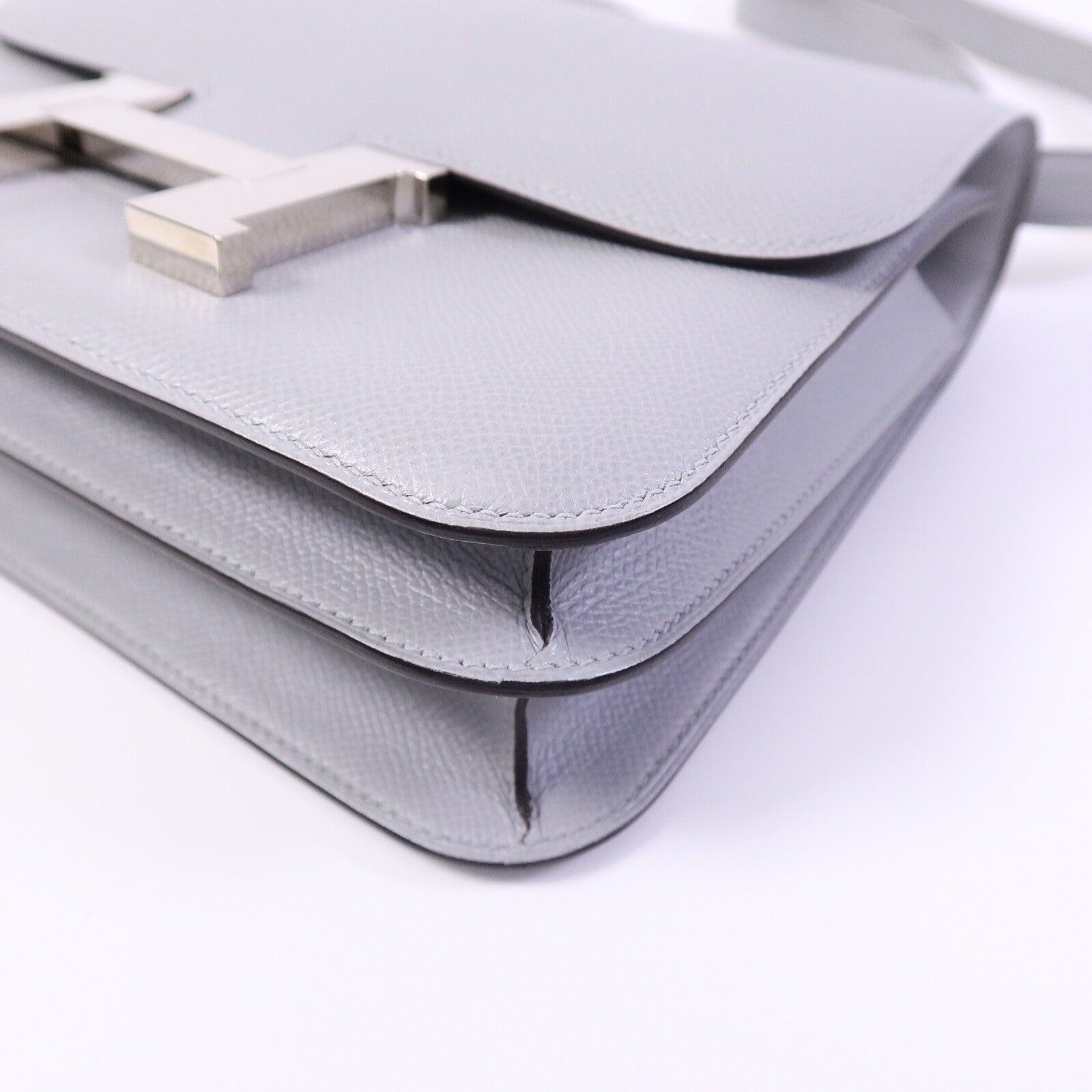 HERMES Epsom皮革Constance 24肩背袋Gris Mouette
