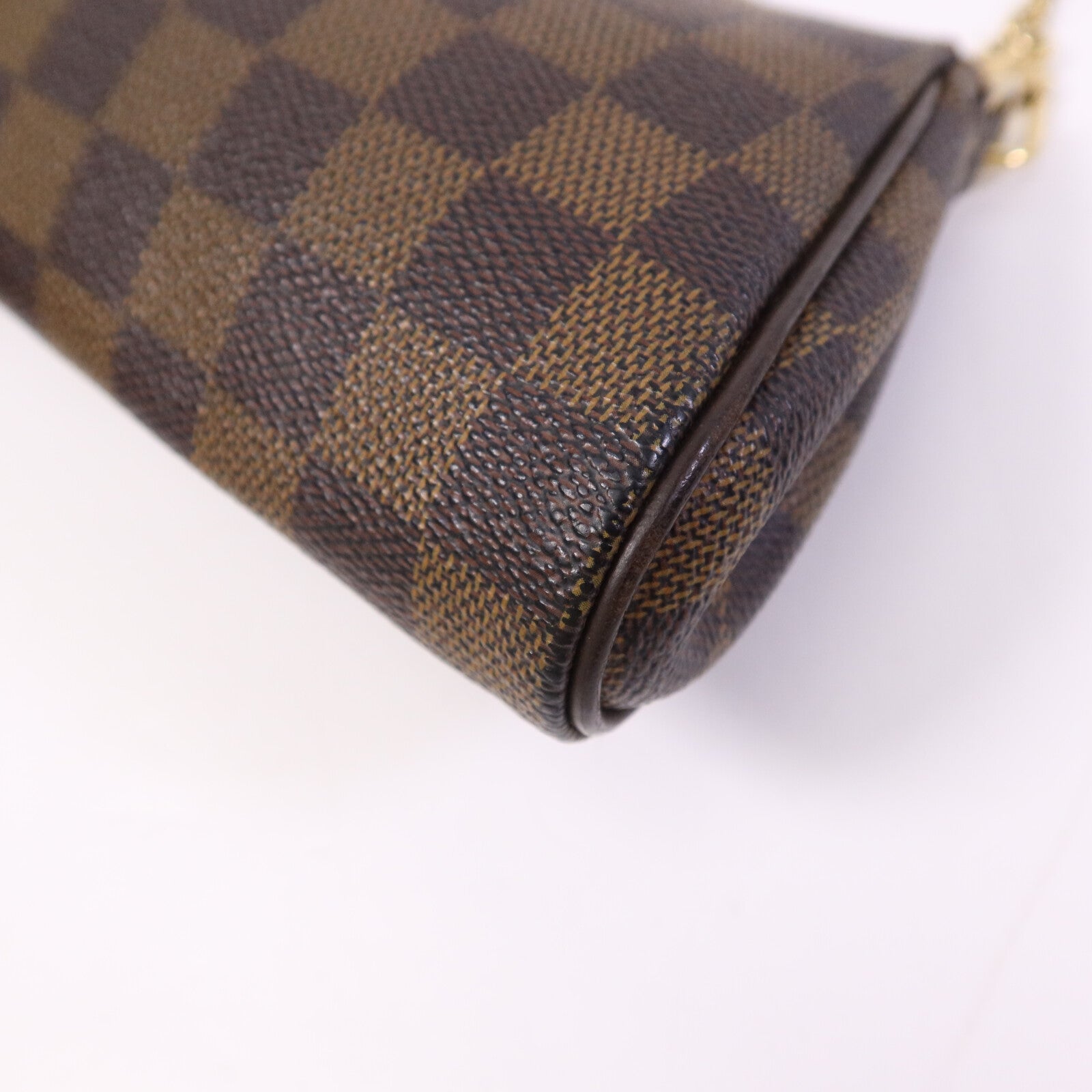 LOUIS VUITTON Damier Eva金扣鏈帶肩背袋