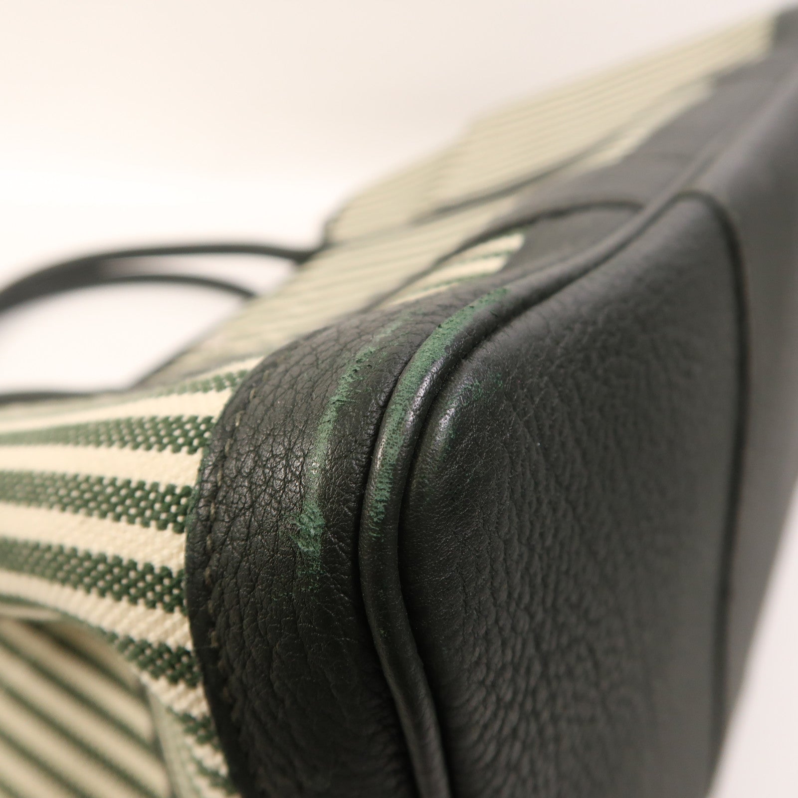 HERMES 帆布GardenParty Pocket銀扣手挽肩背兩用袋Vert Foce