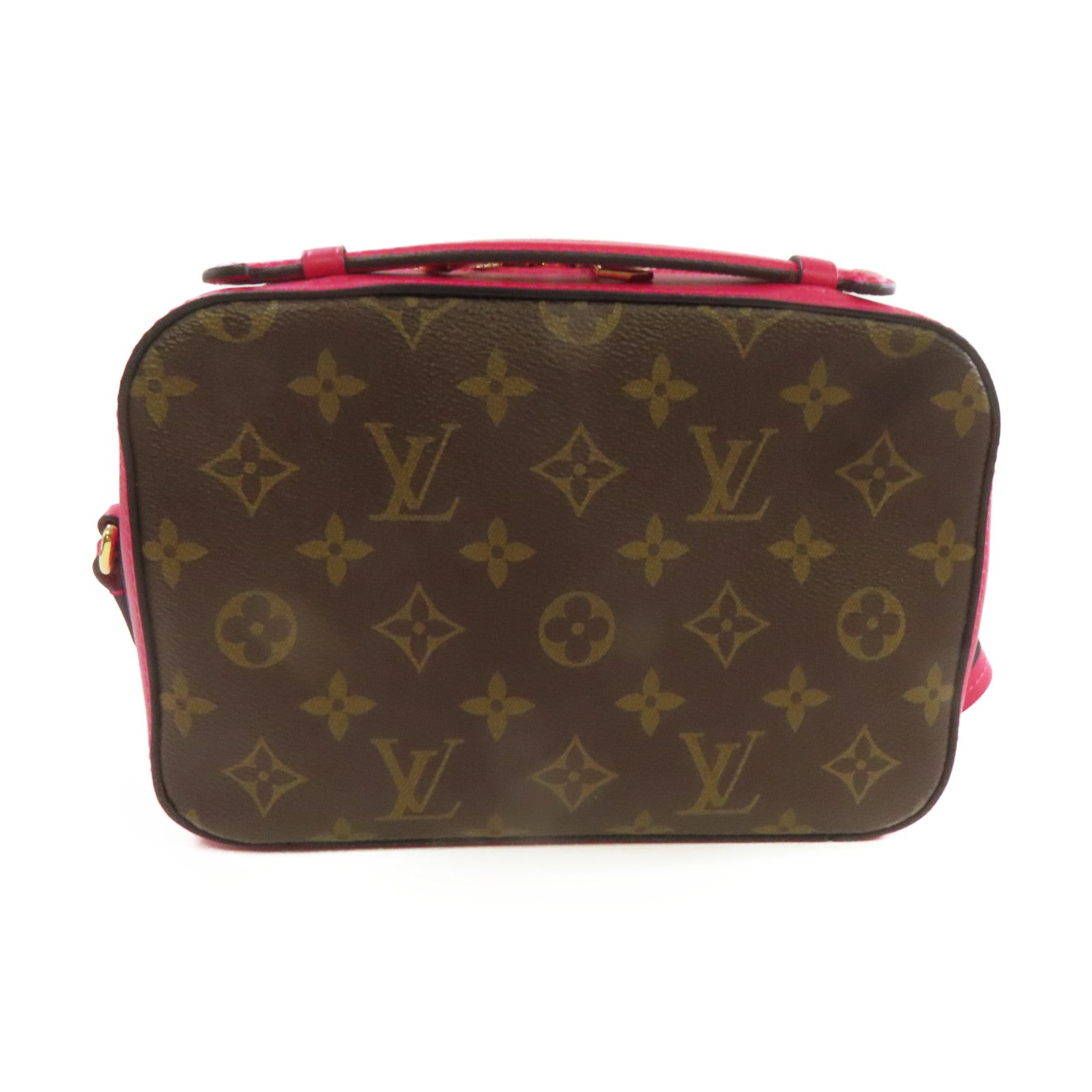 LOUIS VUITTON 【激減優惠】Monogram Saintonge Shoulder Bag金扣肩背袋啡色/酒紅色