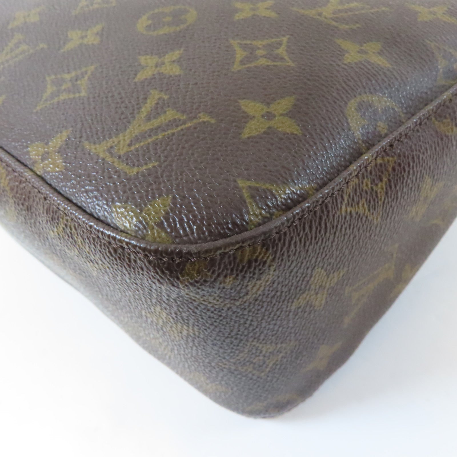 LOUIS VUITTON Monogram Looping MM金扣肩背袋啡色
