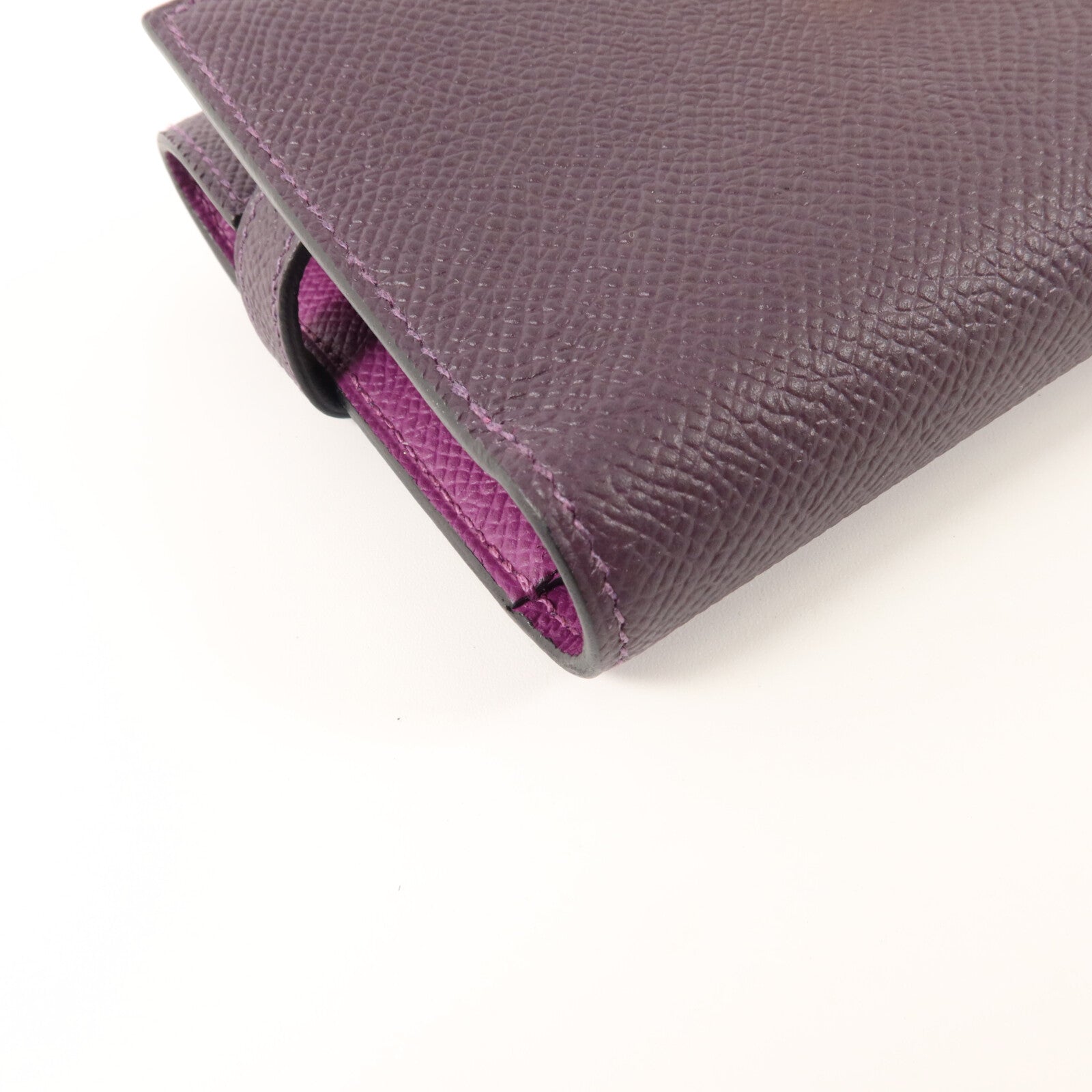 HERMES Epsom皮革Kelly Depliant Medium Wallet錢包Rouge Sellier