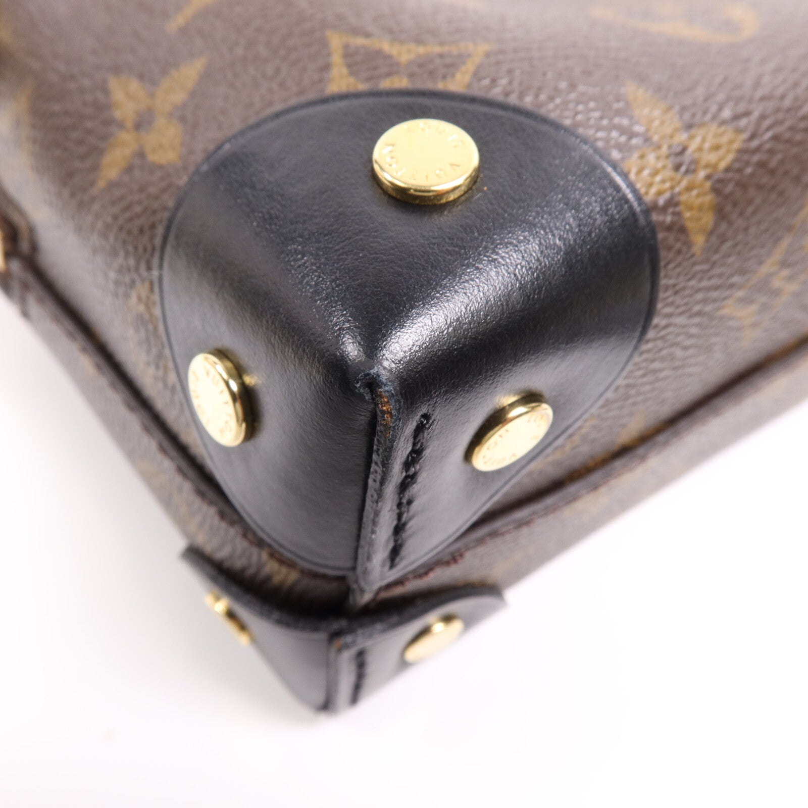 LOUIS VUITTON Monogram Petite Malle Souple金扣手挽肩背兩用袋