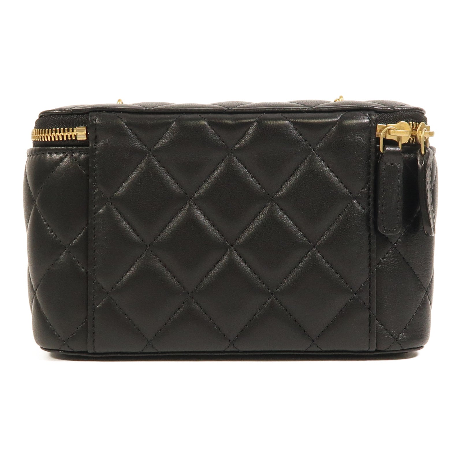 CHANEL 【激減優惠】羊皮皮革Vanity Case金扣鏈帶肩背袋