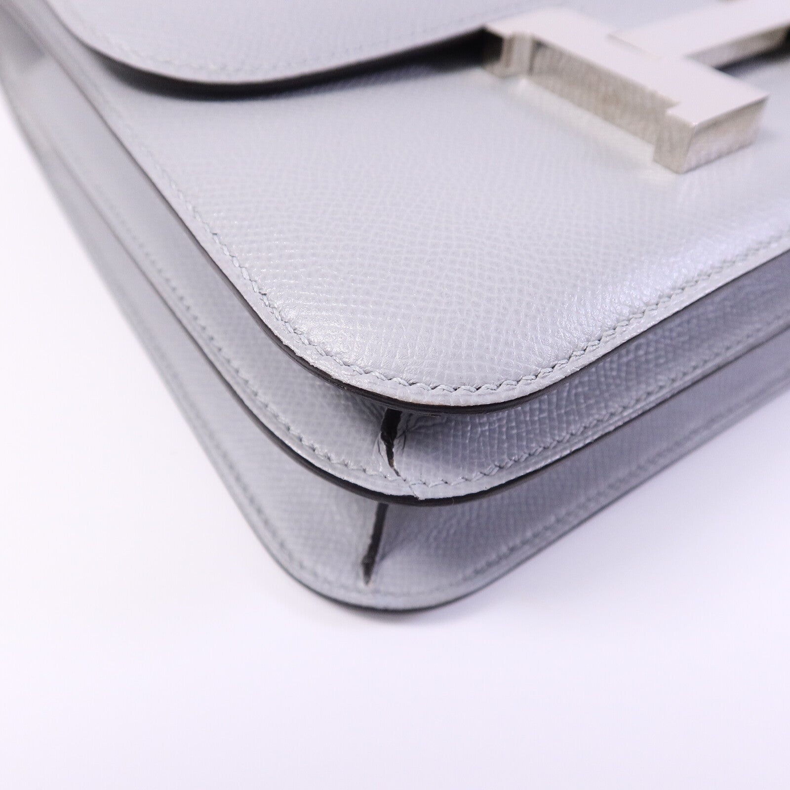 HERMES Epsom皮革Constance 24肩背袋Gris Mouette