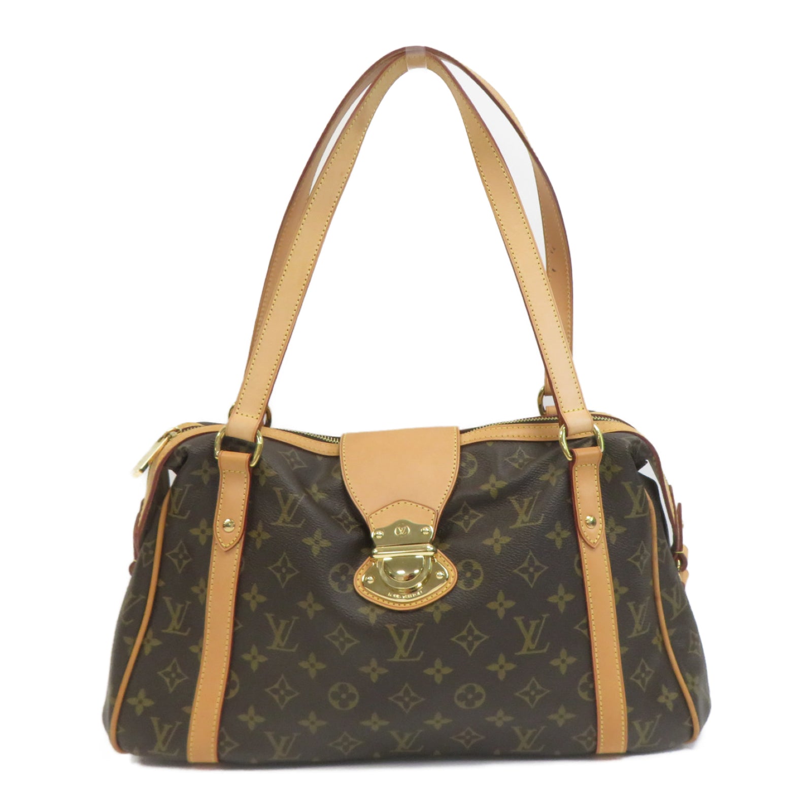 LOUIS VUITTON Monogram Stresa金扣肩背袋啡色