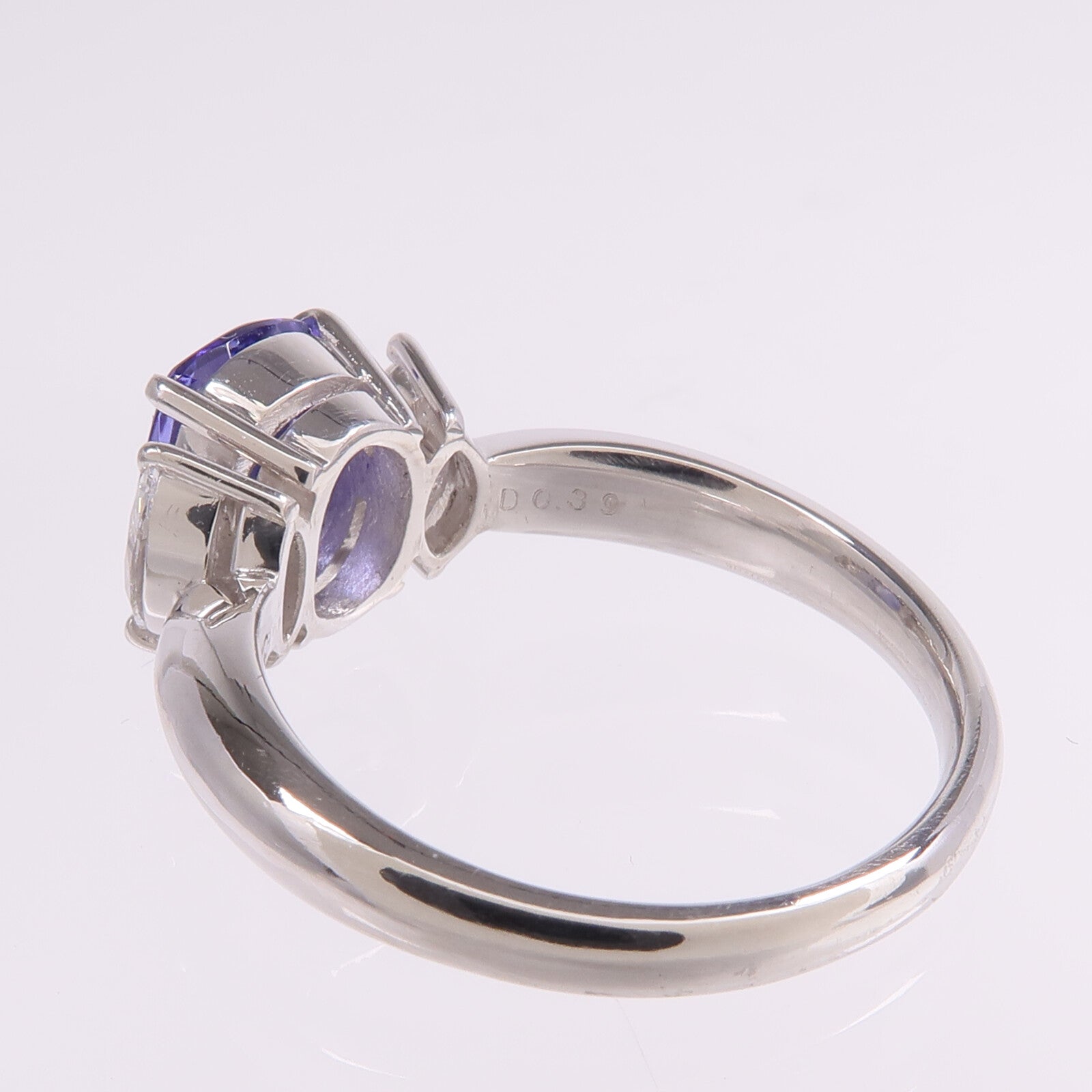 JEWELRY PT900鉑金Tanzanite Diamond Ring坦桑石/鑽石戒指US#7.25
