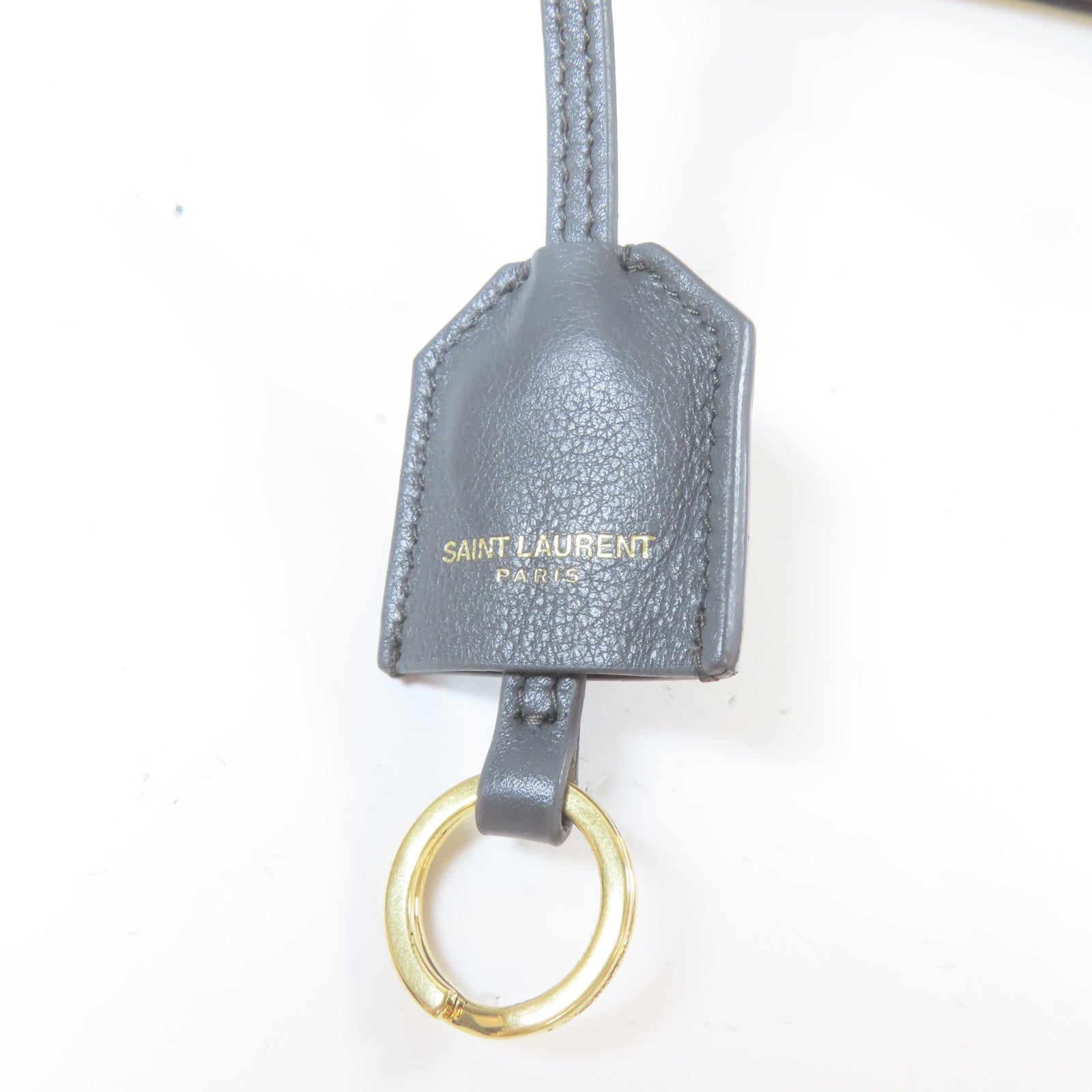 SAINT LAURENT 牛皮皮革2 Way Shoulder Bag金扣手挽肩背兩用袋灰色